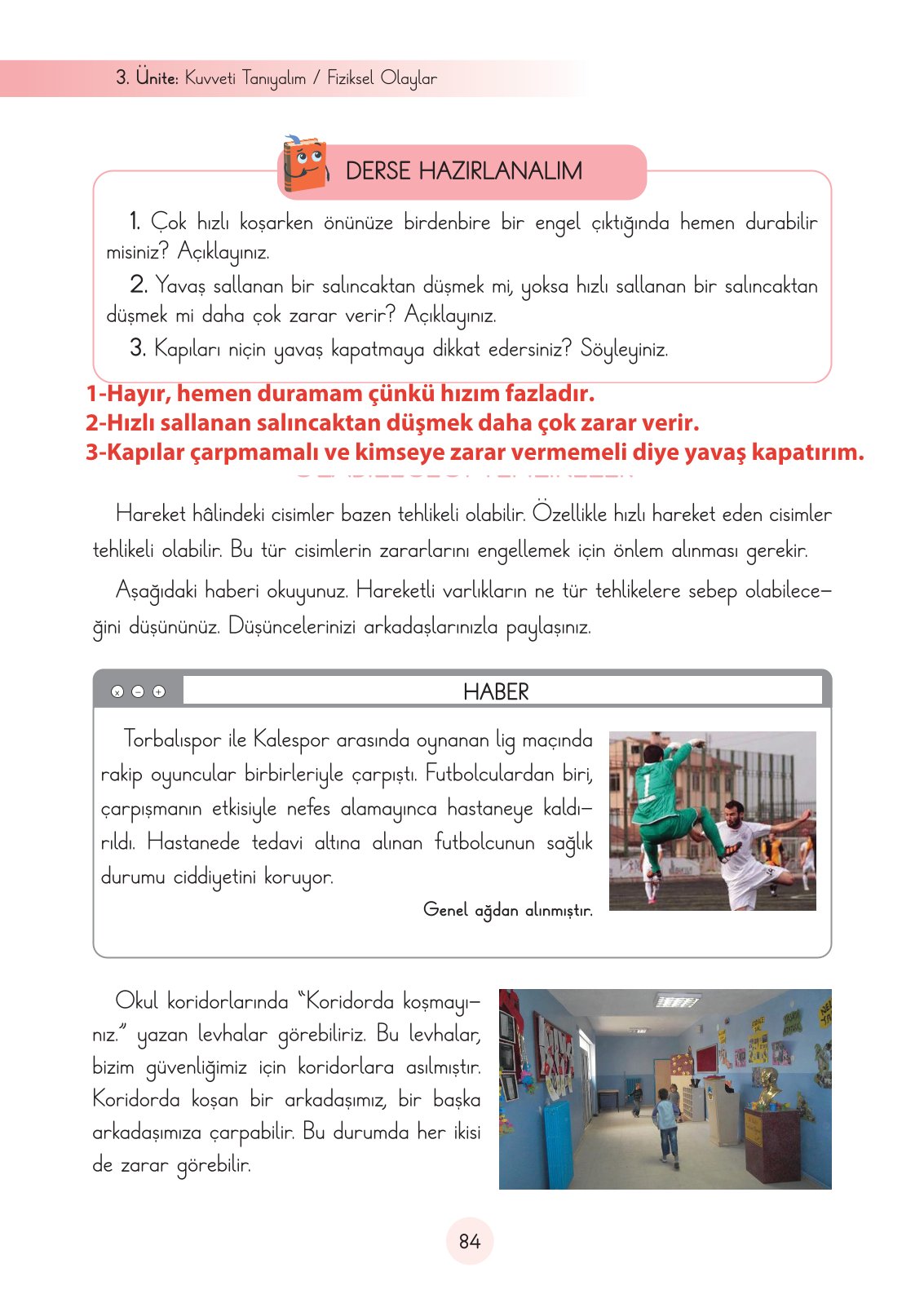 3. Sınıf Fen Bilimleri Ders Kitabı Cem Yayınları Sayfa 84 Cevapları