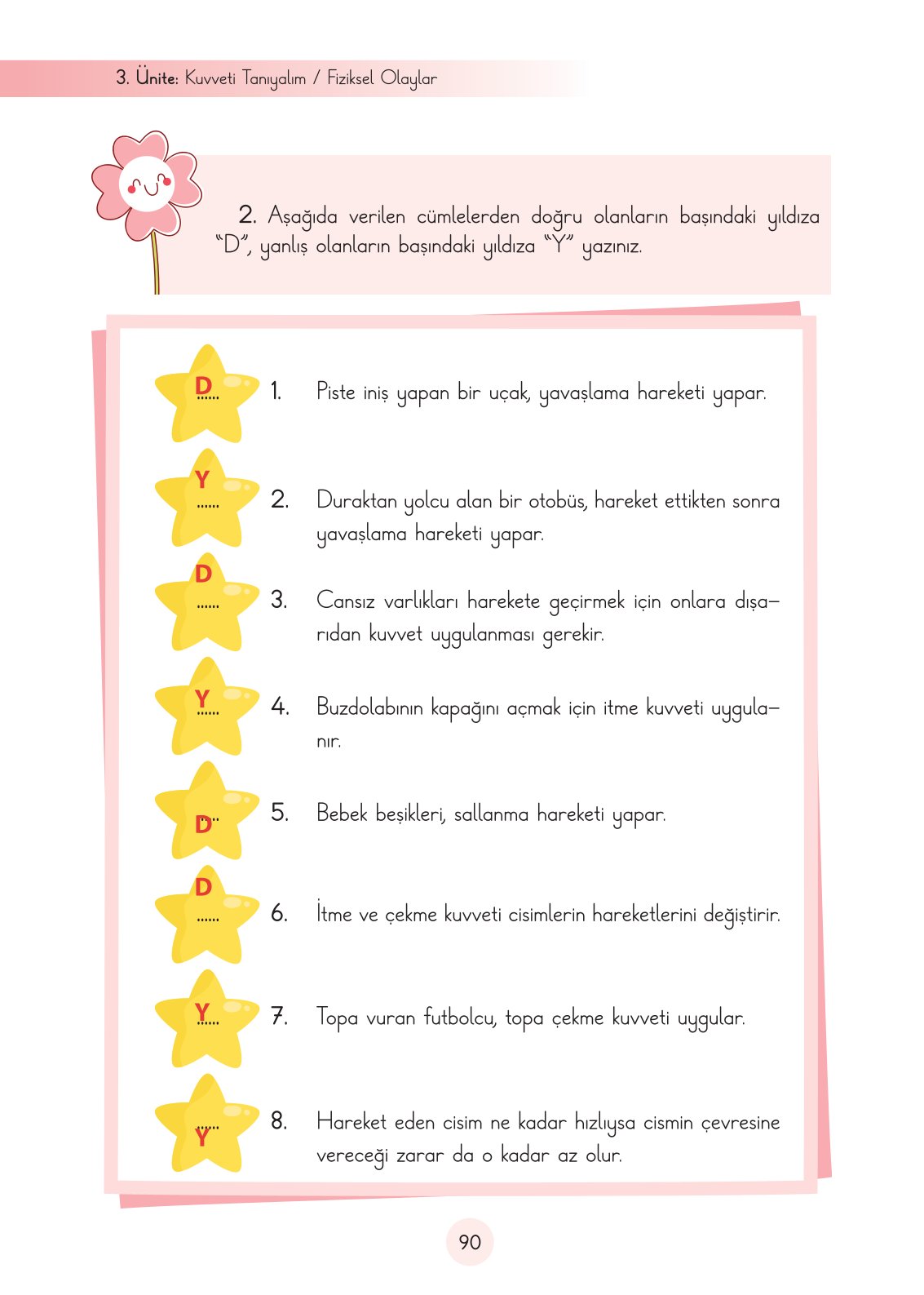 3. Sınıf Fen Bilimleri Ders Kitabı Cem Yayınları Sayfa 90 Cevapları