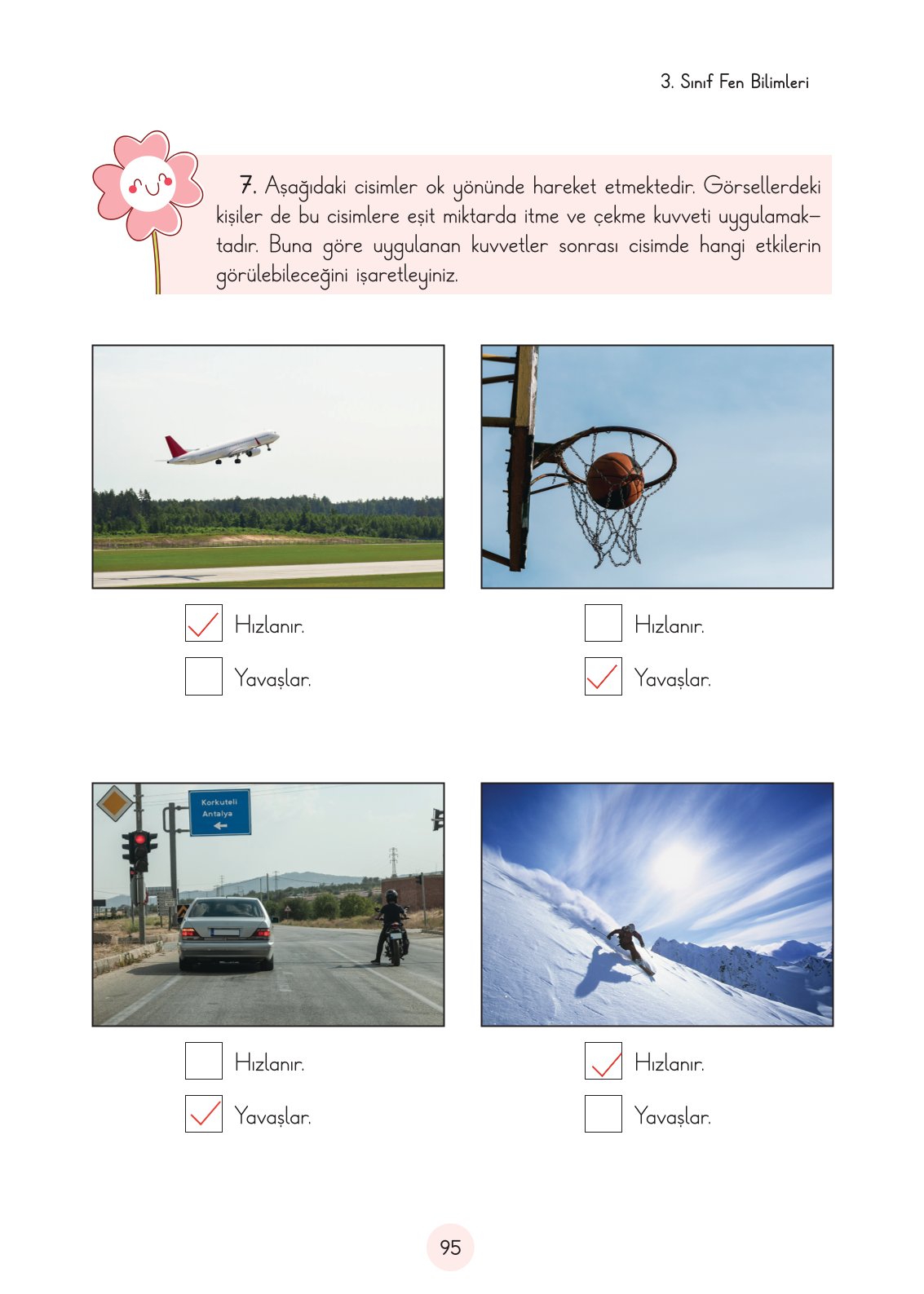 3. Sınıf Fen Bilimleri Ders Kitabı Cem Yayınları Sayfa 95 Cevapları