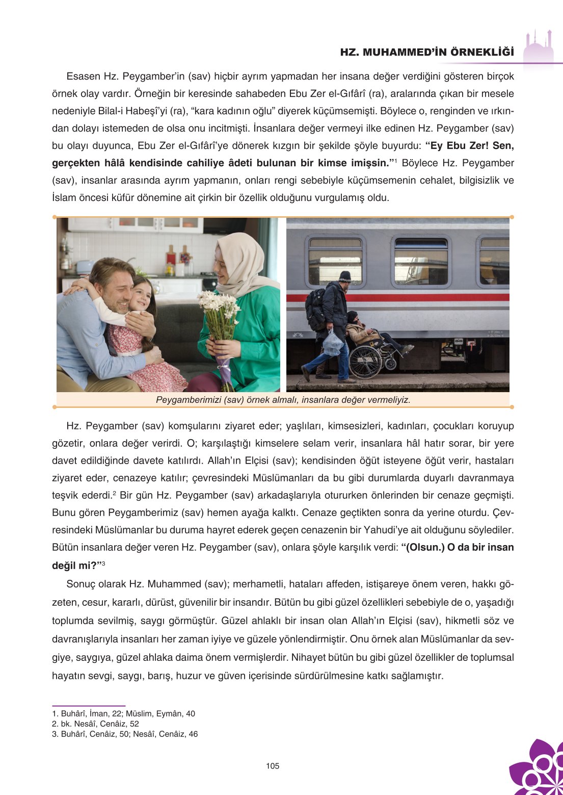 8. Sınıf Din Kültürü Ve Ahlak Bilgisi Ders Kitabı Sdr İpekyolu Yayınları Sayfa 105 Cevapları