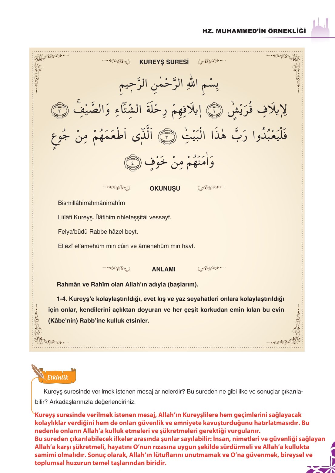 8. Sınıf Din Kültürü Ve Ahlak Bilgisi Ders Kitabı Sdr İpekyolu Yayınları Sayfa 107 Cevapları