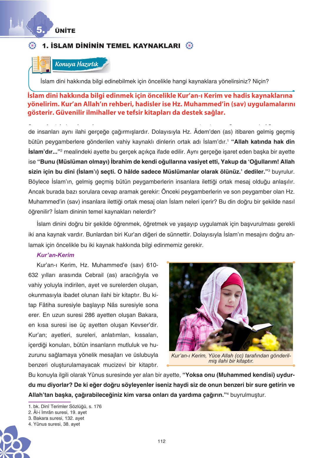 8. Sınıf Din Kültürü Ve Ahlak Bilgisi Ders Kitabı Sdr İpekyolu Yayınları Sayfa 112 Cevapları