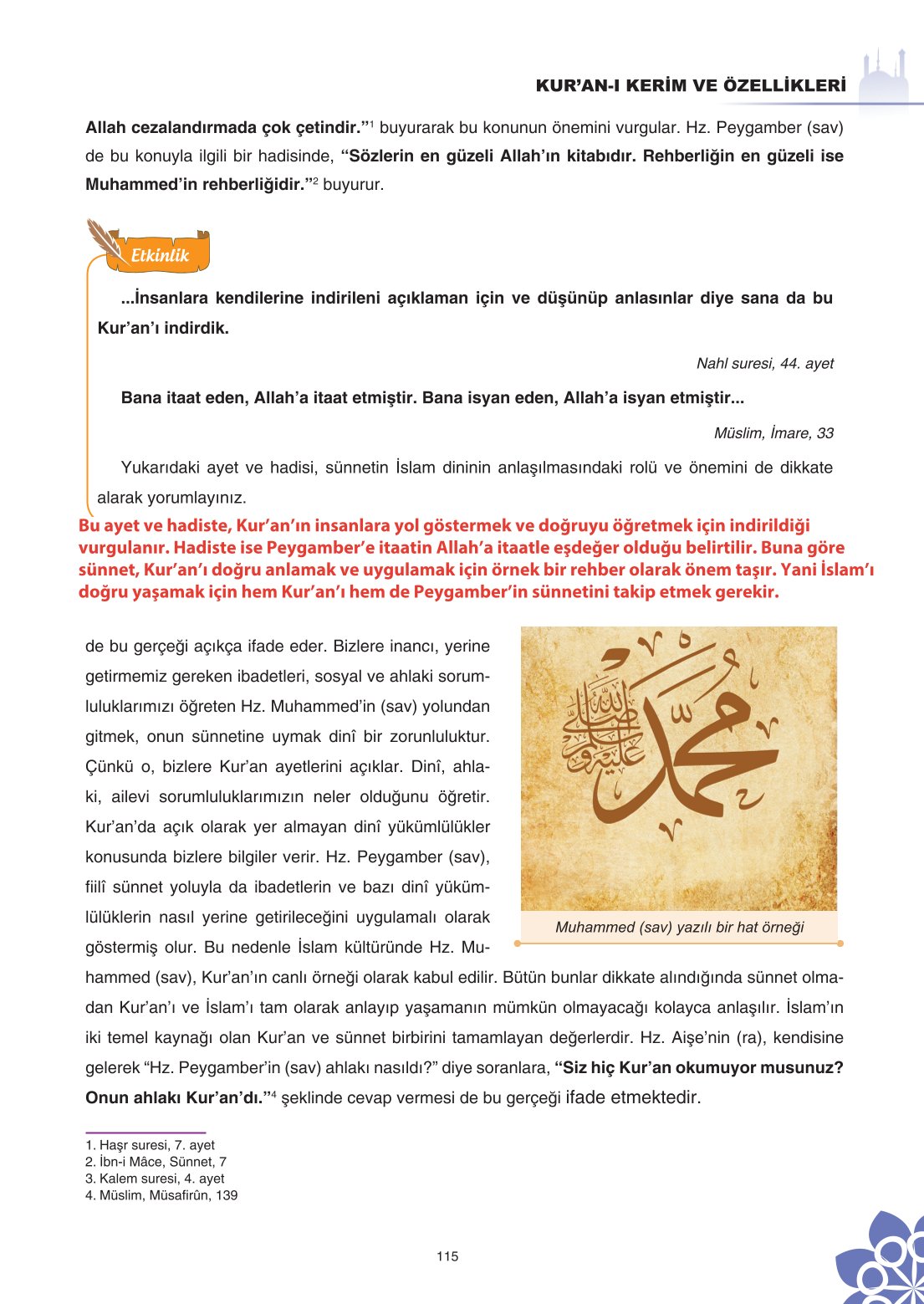 8. Sınıf Din Kültürü Ve Ahlak Bilgisi Ders Kitabı Sdr İpekyolu Yayınları Sayfa 115 Cevapları