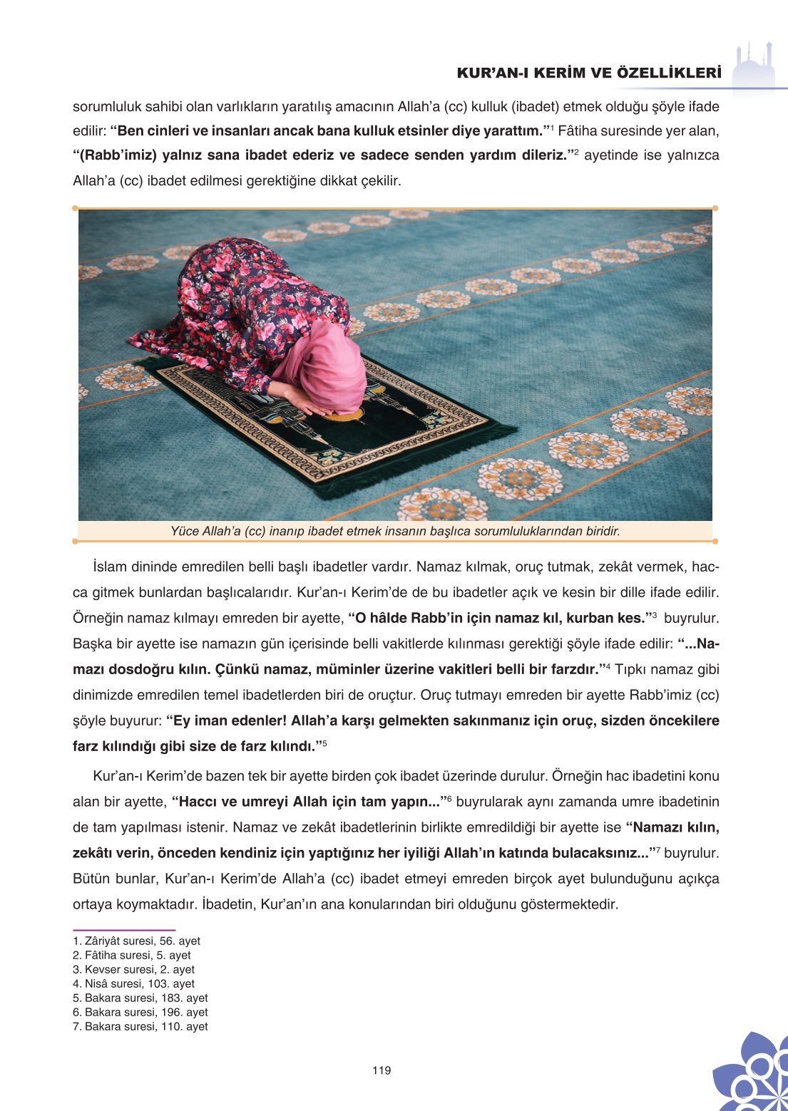 8. Sınıf Din Kültürü Ve Ahlak Bilgisi Ders Kitabı Sdr İpekyolu Yayınları Sayfa 119 Cevapları