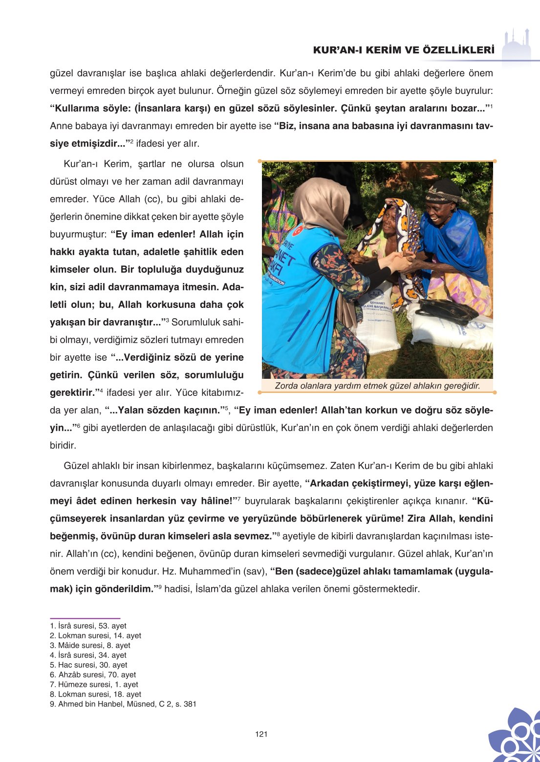 8. Sınıf Din Kültürü Ve Ahlak Bilgisi Ders Kitabı Sdr İpekyolu Yayınları Sayfa 121 Cevapları