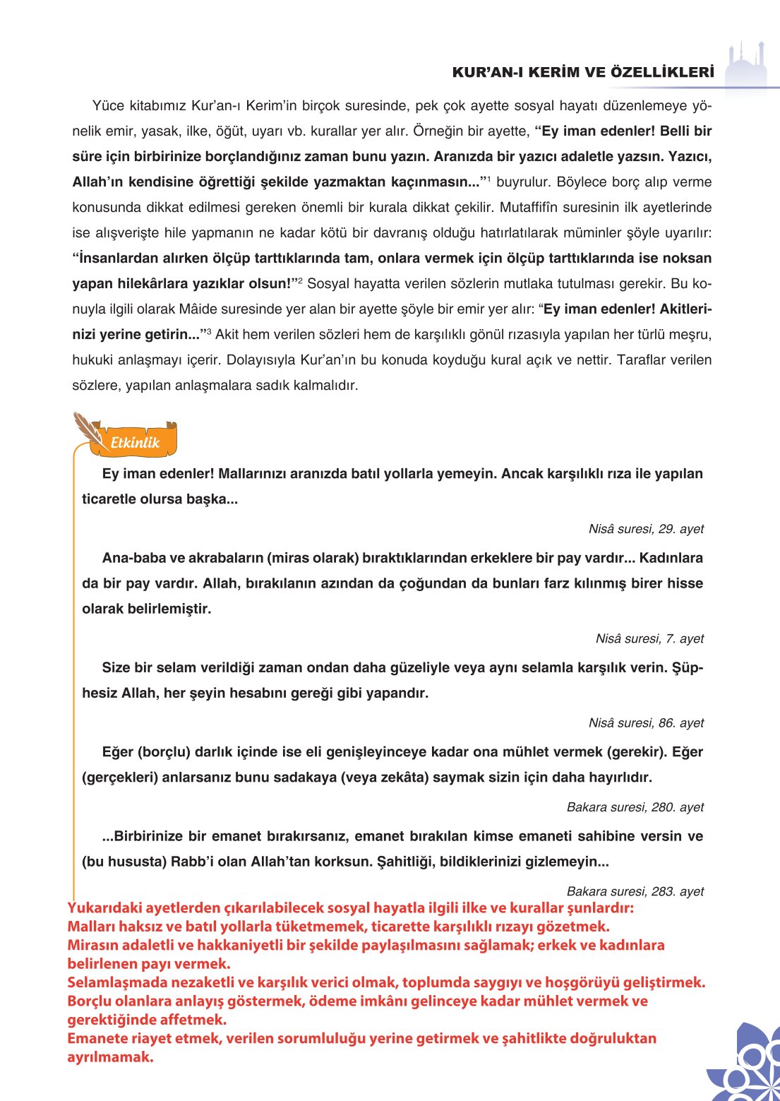 8. Sınıf Din Kültürü Ve Ahlak Bilgisi Ders Kitabı Sdr İpekyolu Yayınları Sayfa 123 Cevapları