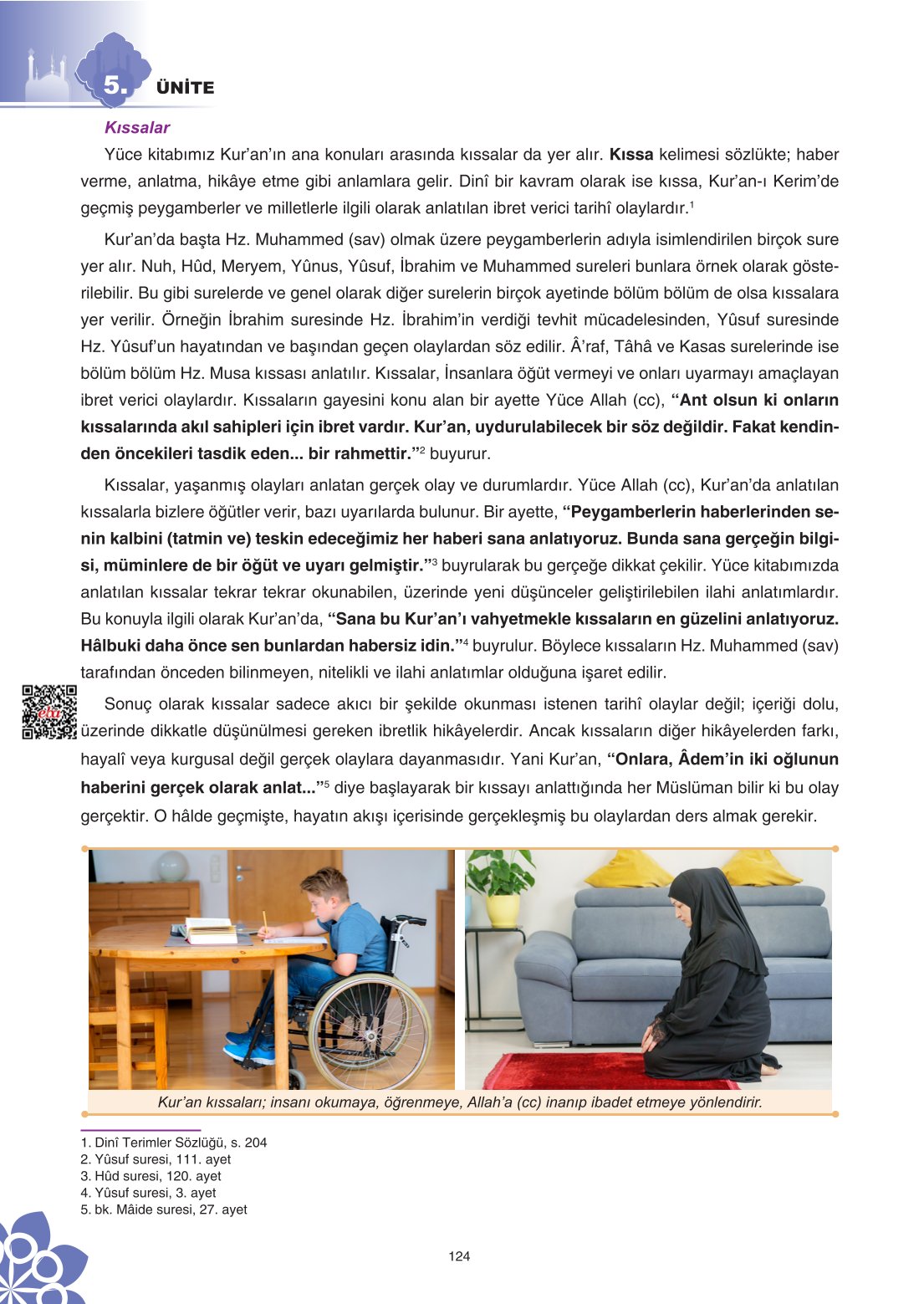 8. Sınıf Din Kültürü Ve Ahlak Bilgisi Ders Kitabı Sdr İpekyolu Yayınları Sayfa 124 Cevapları