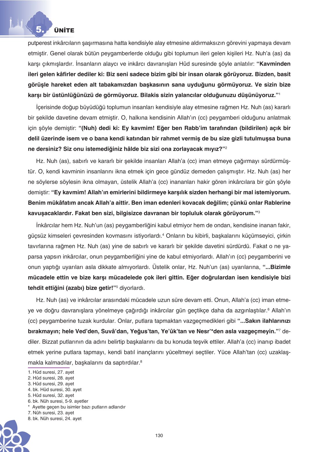 8. Sınıf Din Kültürü Ve Ahlak Bilgisi Ders Kitabı Sdr İpekyolu Yayınları Sayfa 130 Cevapları