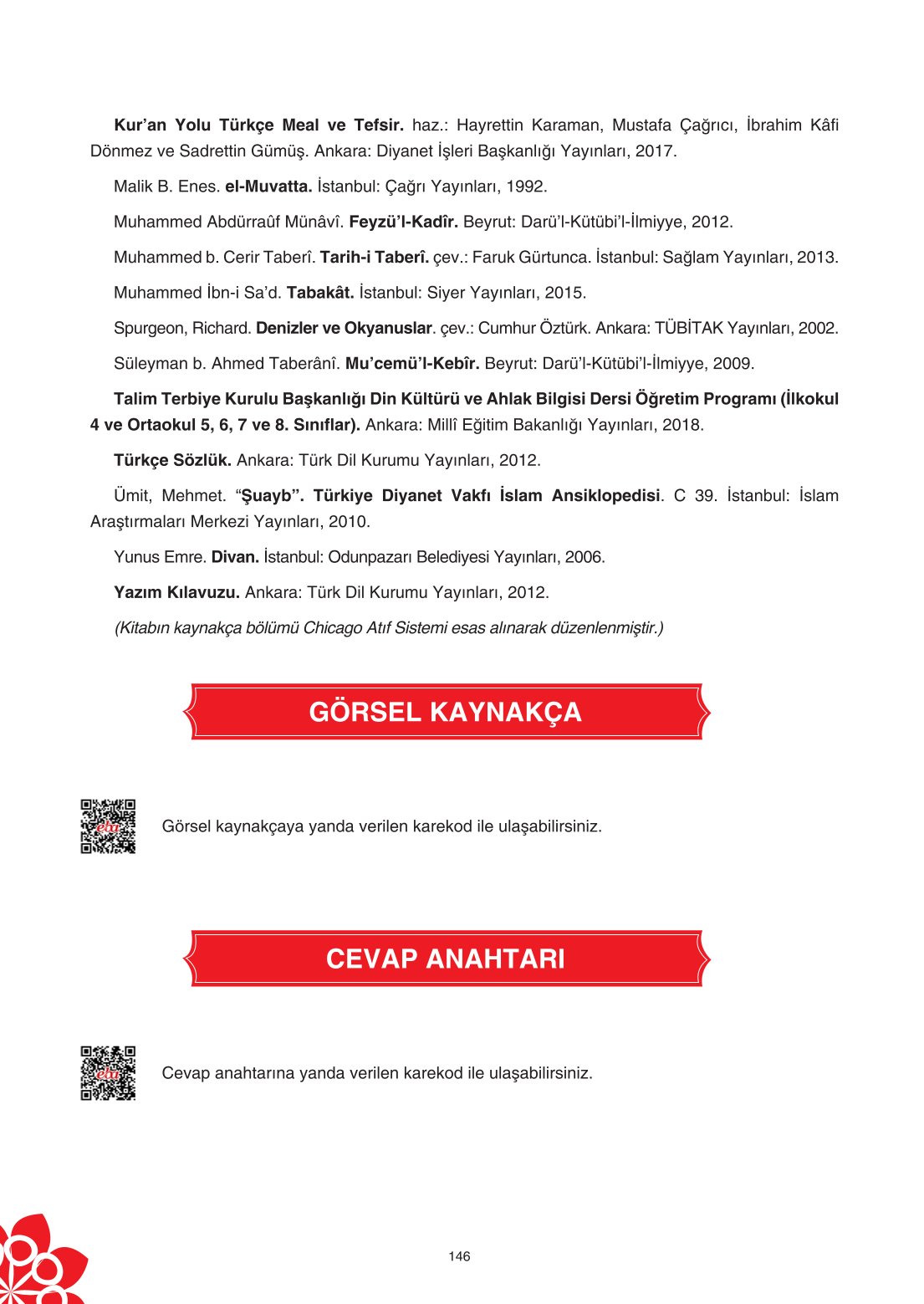 8. Sınıf Din Kültürü Ve Ahlak Bilgisi Ders Kitabı Sdr İpekyolu Yayınları Sayfa 146 Cevapları