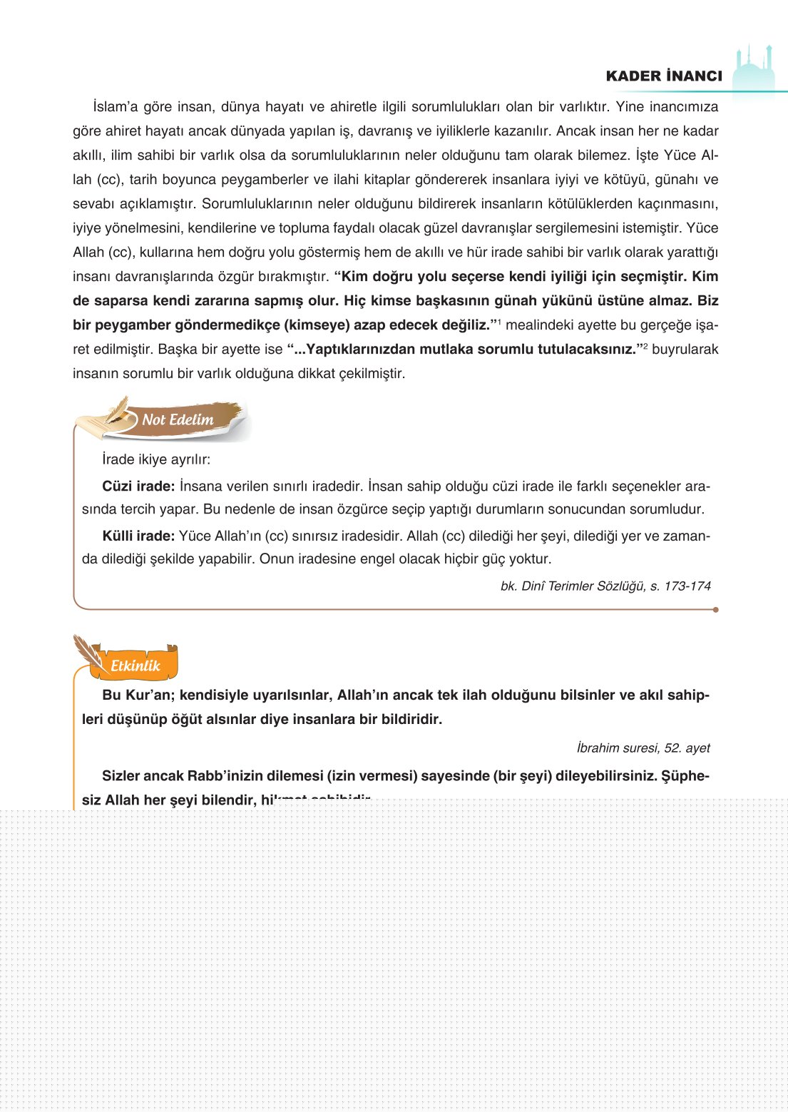 8. Sınıf Din Kültürü Ve Ahlak Bilgisi Ders Kitabı Sdr İpekyolu Yayınları Sayfa 21 Cevapları