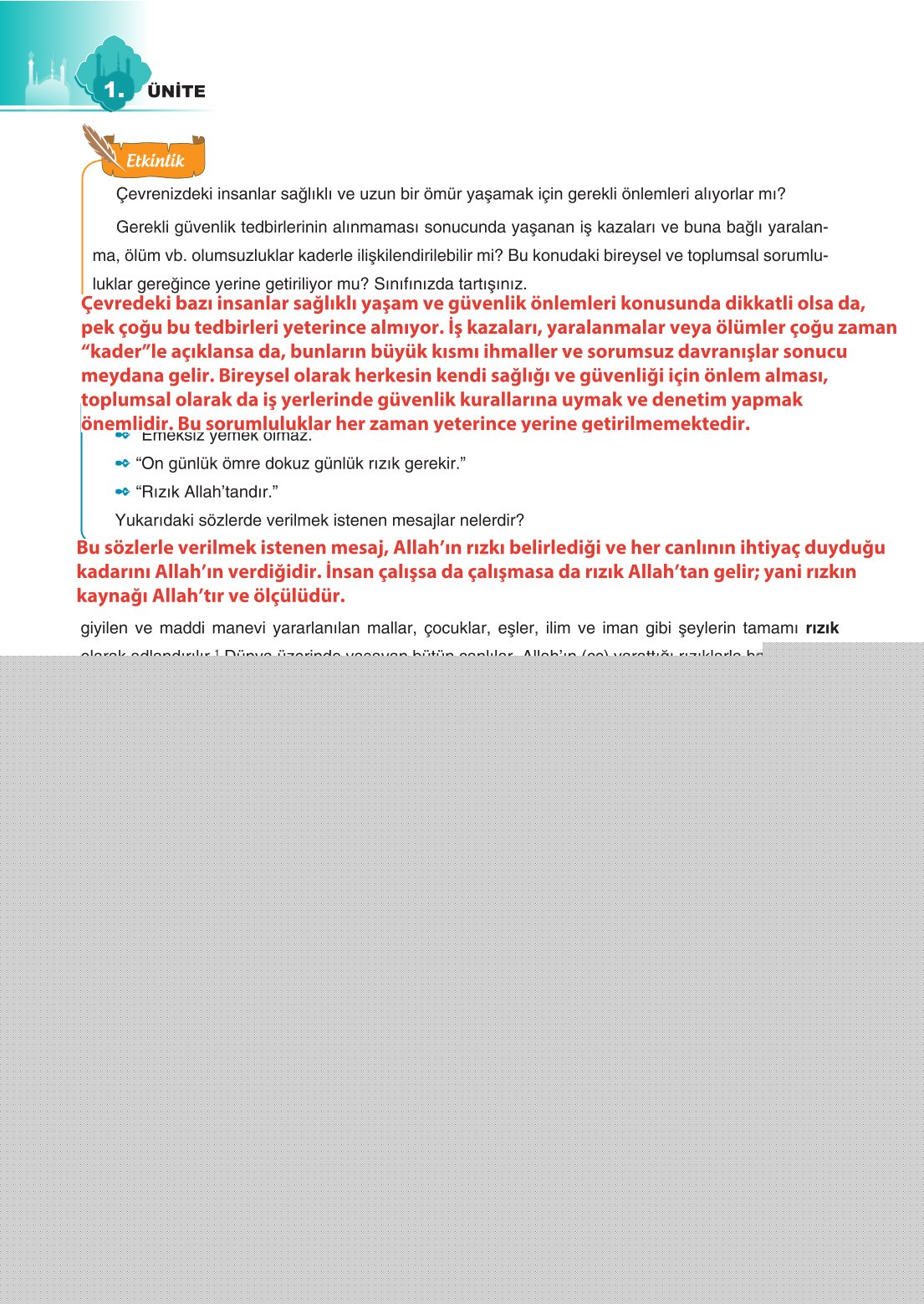 8. Sınıf Din Kültürü Ve Ahlak Bilgisi Ders Kitabı Sdr İpekyolu Yayınları Sayfa 24 Cevapları