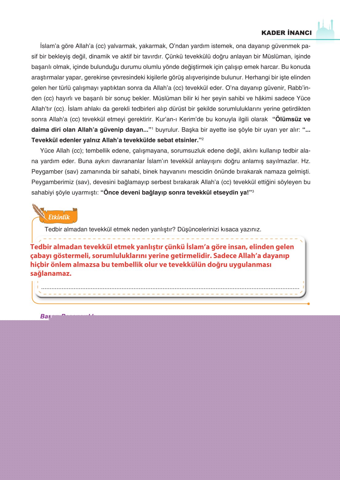8. Sınıf Din Kültürü Ve Ahlak Bilgisi Ders Kitabı Sdr İpekyolu Yayınları Sayfa 27 Cevapları