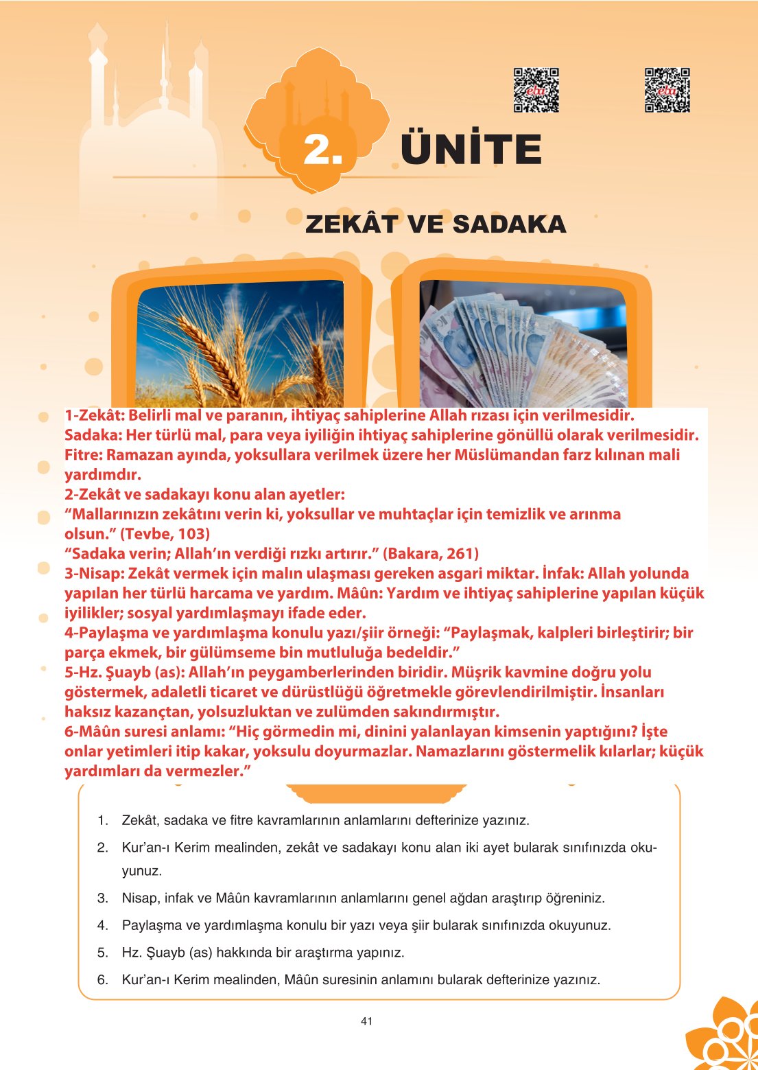 8. Sınıf Din Kültürü Ve Ahlak Bilgisi Ders Kitabı Sdr İpekyolu Yayınları Sayfa 41 Cevapları