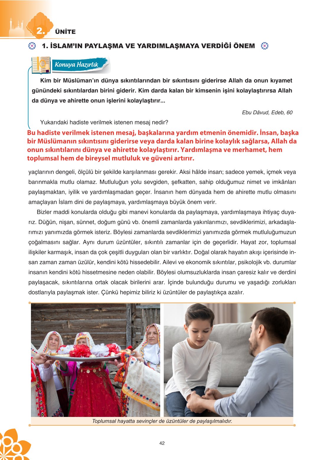 8. Sınıf Din Kültürü Ve Ahlak Bilgisi Ders Kitabı Sdr İpekyolu Yayınları Sayfa 42 Cevapları