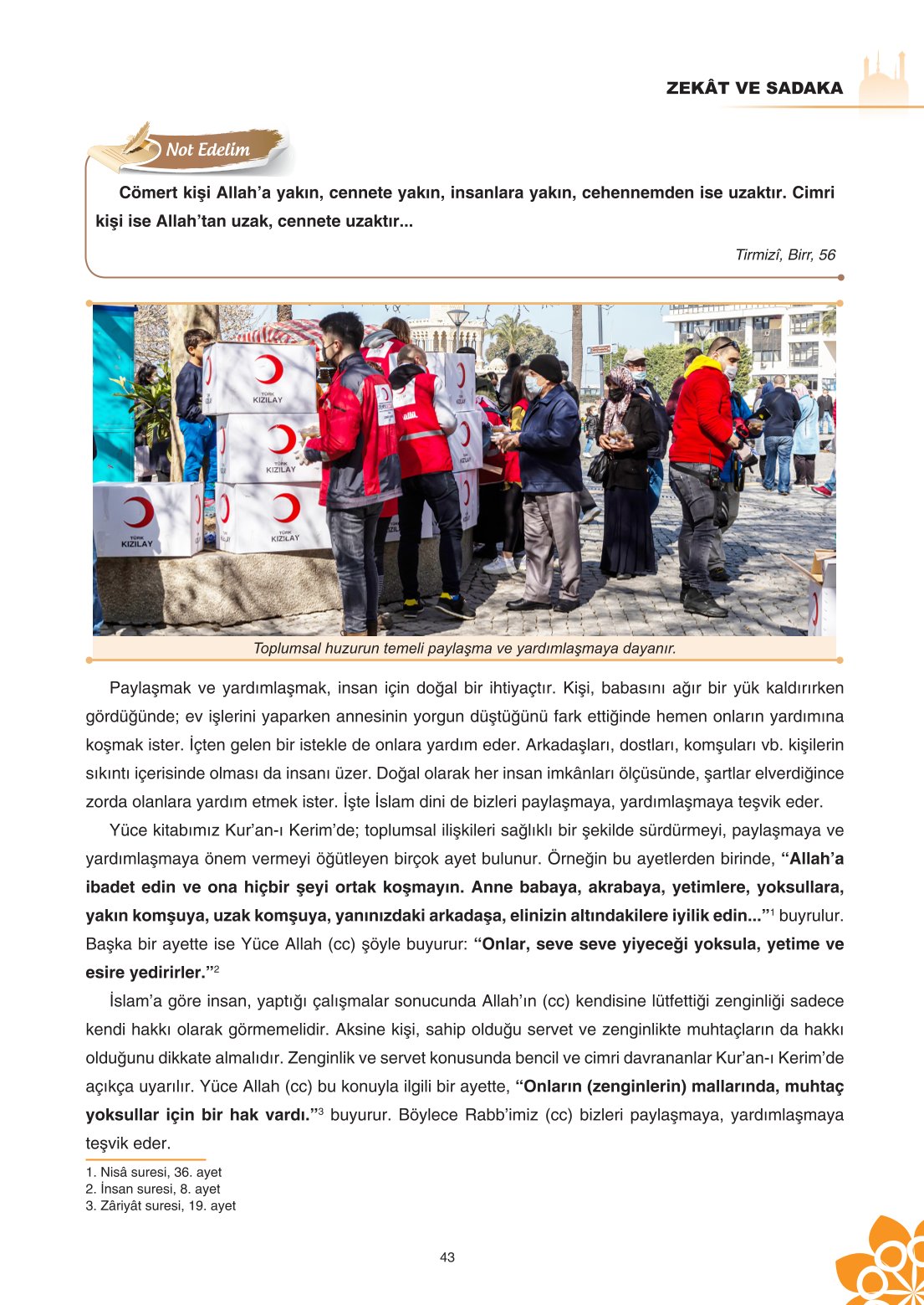 8. Sınıf Din Kültürü Ve Ahlak Bilgisi Ders Kitabı Sdr İpekyolu Yayınları Sayfa 43 Cevapları