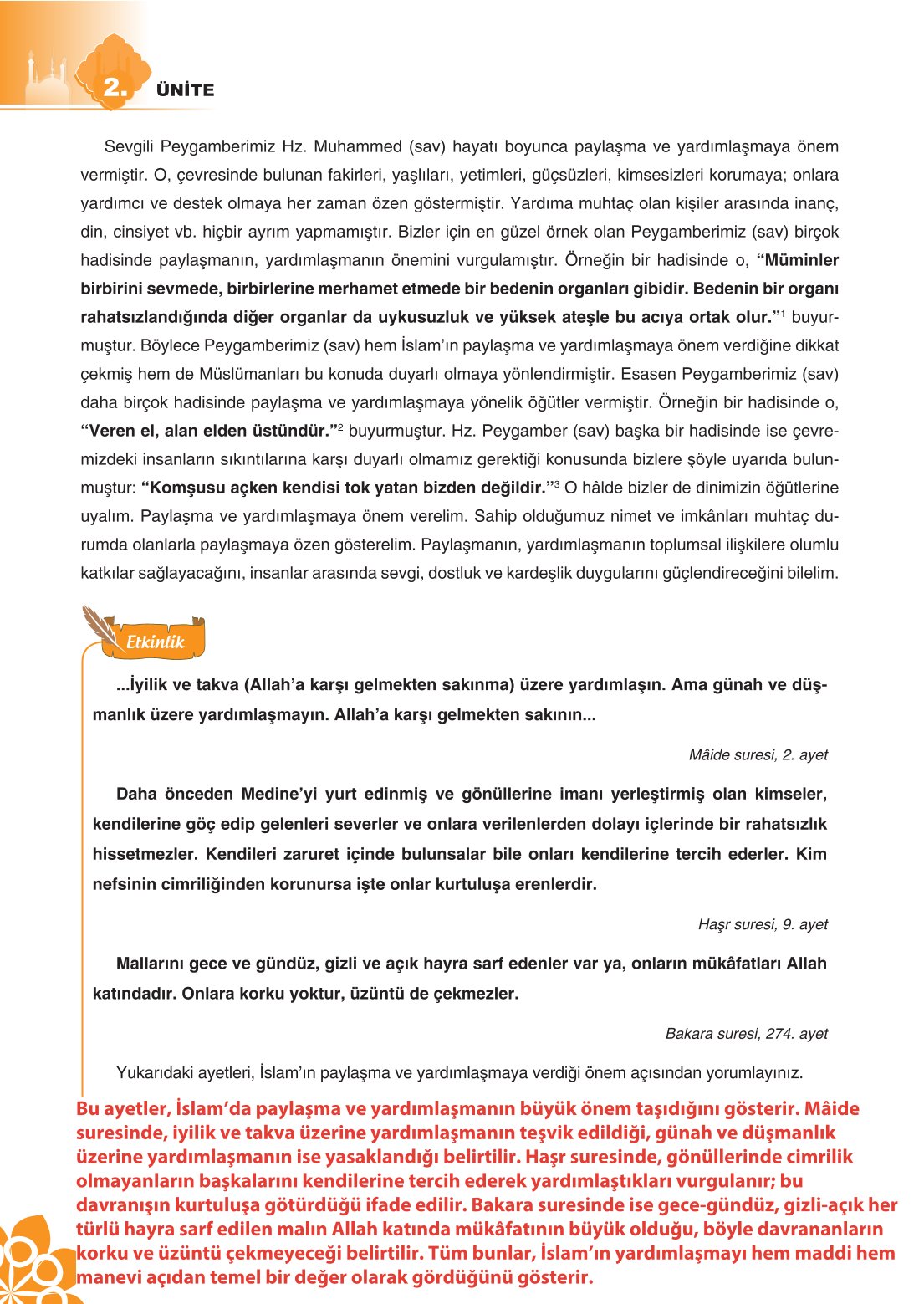 8. Sınıf Din Kültürü Ve Ahlak Bilgisi Ders Kitabı Sdr İpekyolu Yayınları Sayfa 44 Cevapları