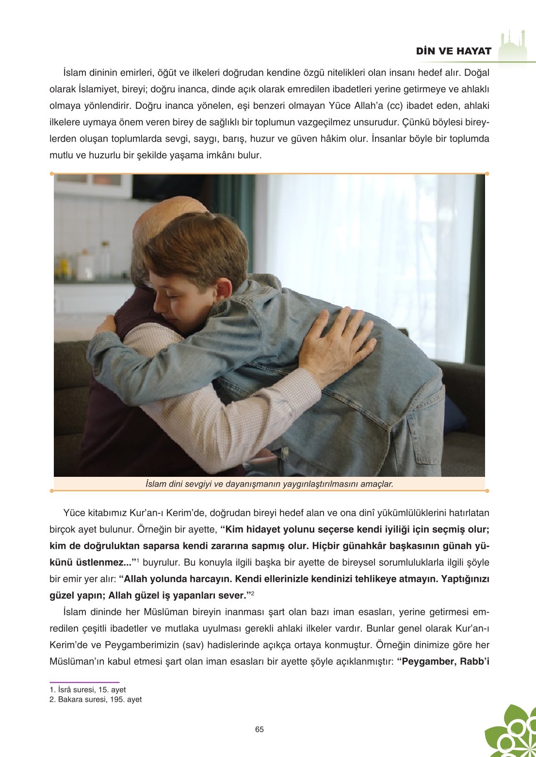 8. Sınıf Din Kültürü Ve Ahlak Bilgisi Ders Kitabı Sdr İpekyolu Yayınları Sayfa 65 Cevapları