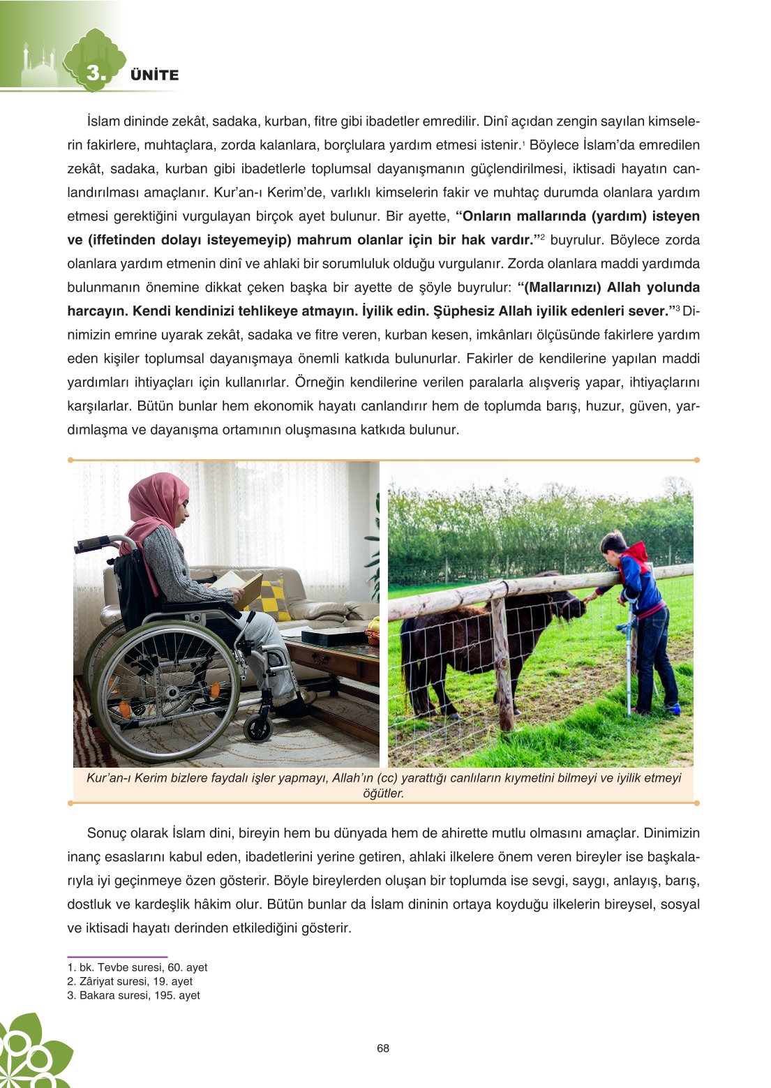 8. Sınıf Din Kültürü Ve Ahlak Bilgisi Ders Kitabı Sdr İpekyolu Yayınları Sayfa 68 Cevapları