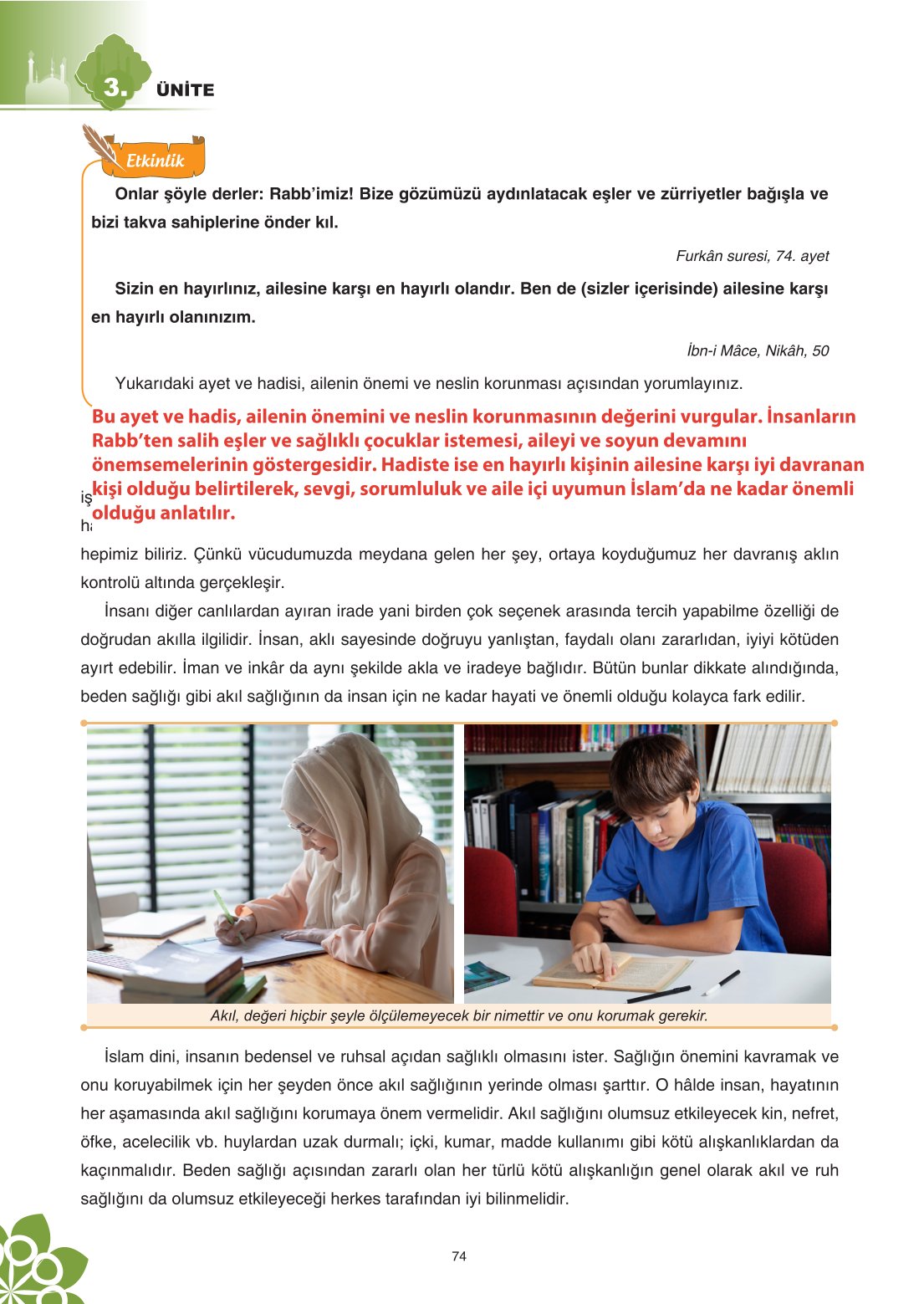 8. Sınıf Din Kültürü Ve Ahlak Bilgisi Ders Kitabı Sdr İpekyolu Yayınları Sayfa 74 Cevapları