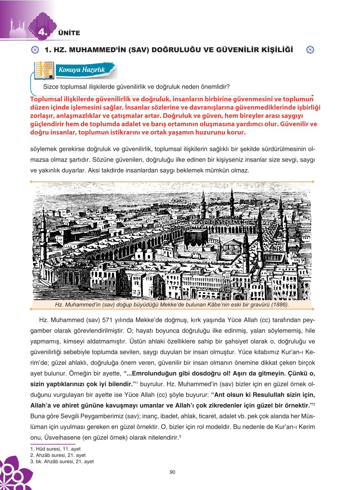 8. Sınıf Din Kültürü Ve Ahlak Bilgisi Ders Kitabı Sdr İpekyolu Yayınları Sayfa 90 Cevapları