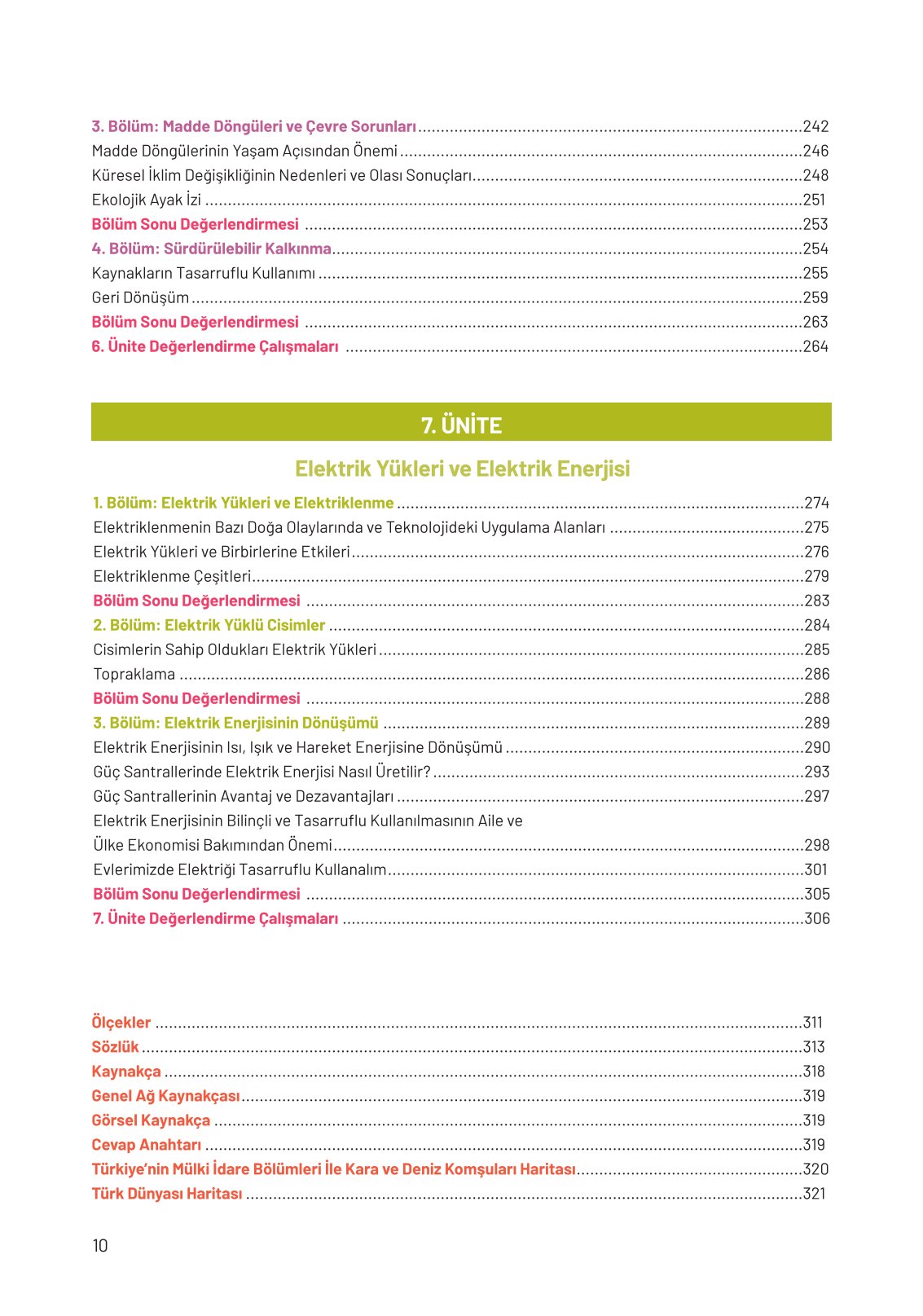 8. Sınıf Fen Bilimleri Ders Kitabı Hecce Yayınları Sayfa 10 Cevapları