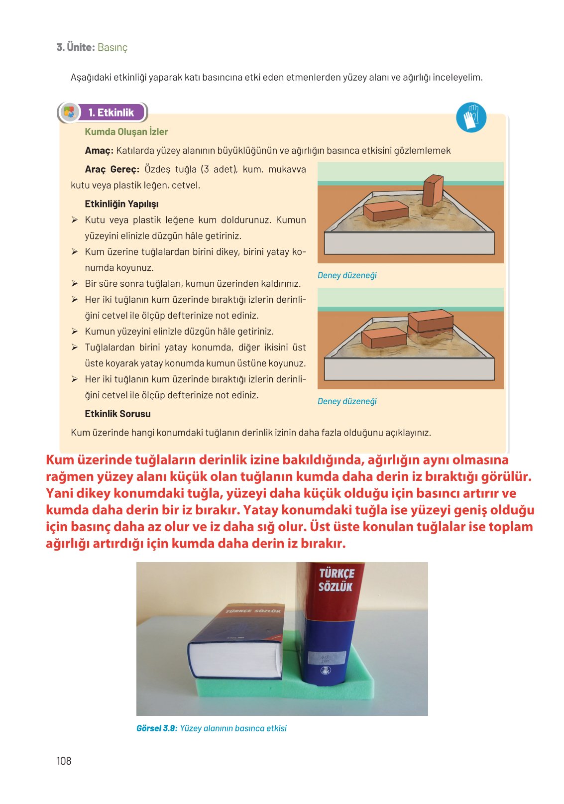 8. Sınıf Fen Bilimleri Ders Kitabı Hecce Yayınları Sayfa 108 Cevapları