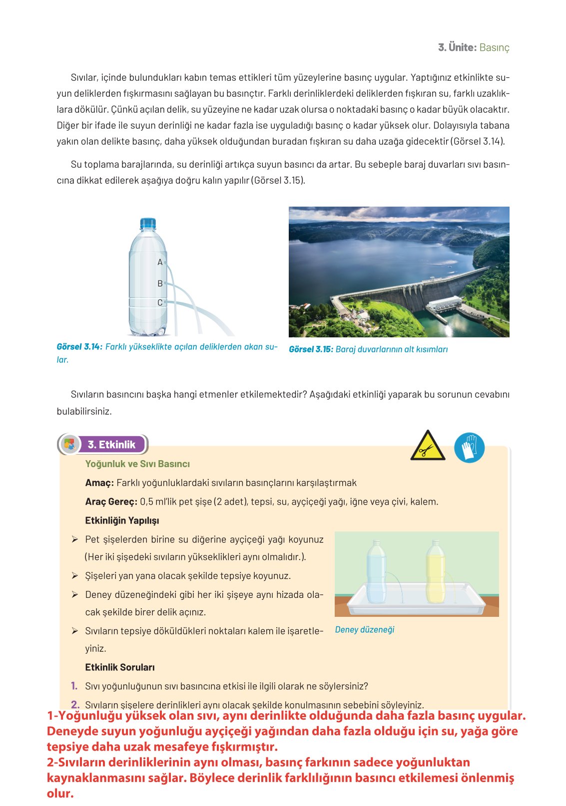 8. Sınıf Fen Bilimleri Ders Kitabı Hecce Yayınları Sayfa 111 Cevapları
