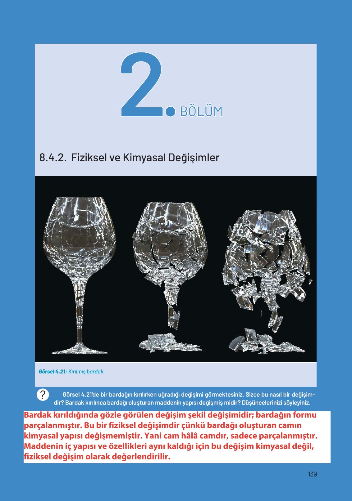 8. Sınıf Fen Bilimleri Ders Kitabı Hecce Yayınları Sayfa 139 Cevapları