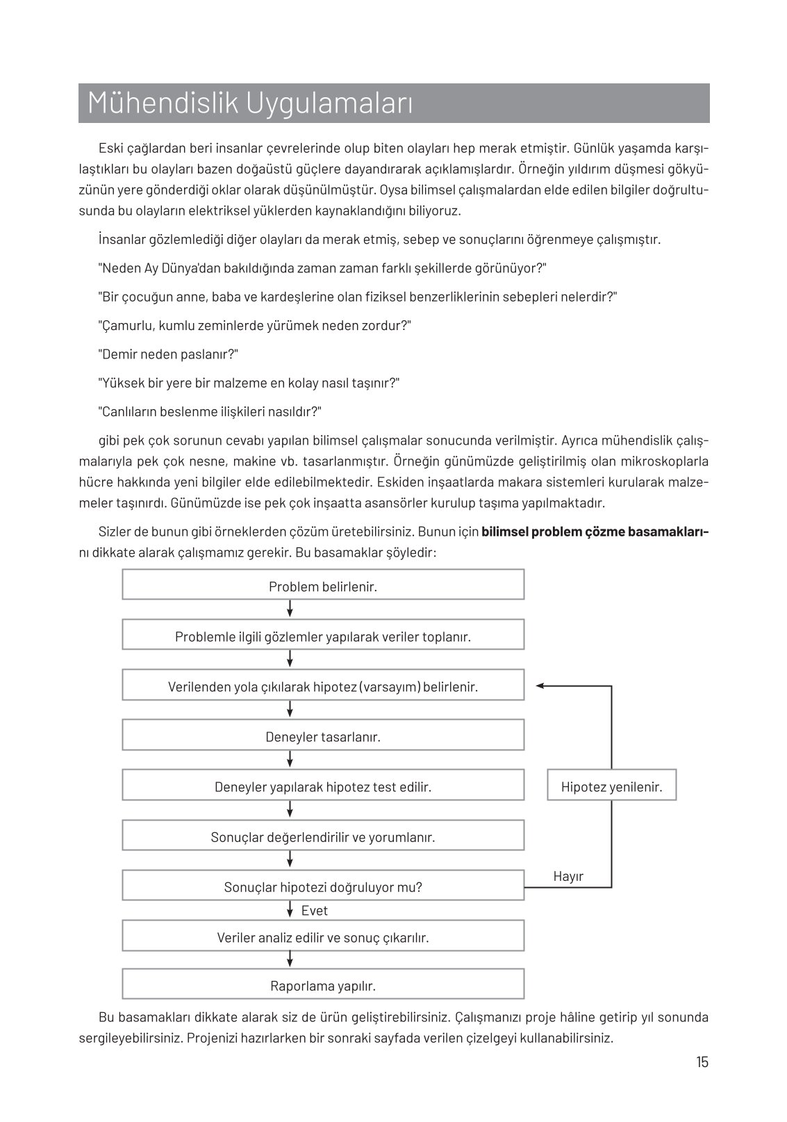 8. Sınıf Fen Bilimleri Ders Kitabı Hecce Yayınları Sayfa 15 Cevapları