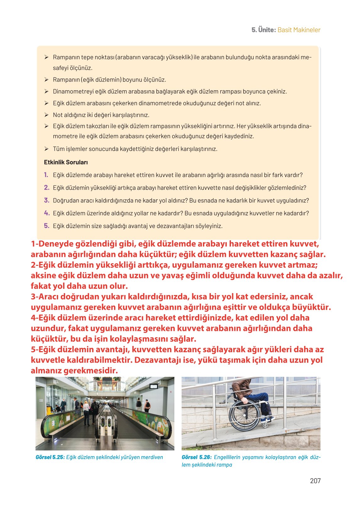 8. Sınıf Fen Bilimleri Ders Kitabı Hecce Yayınları Sayfa 207 Cevapları