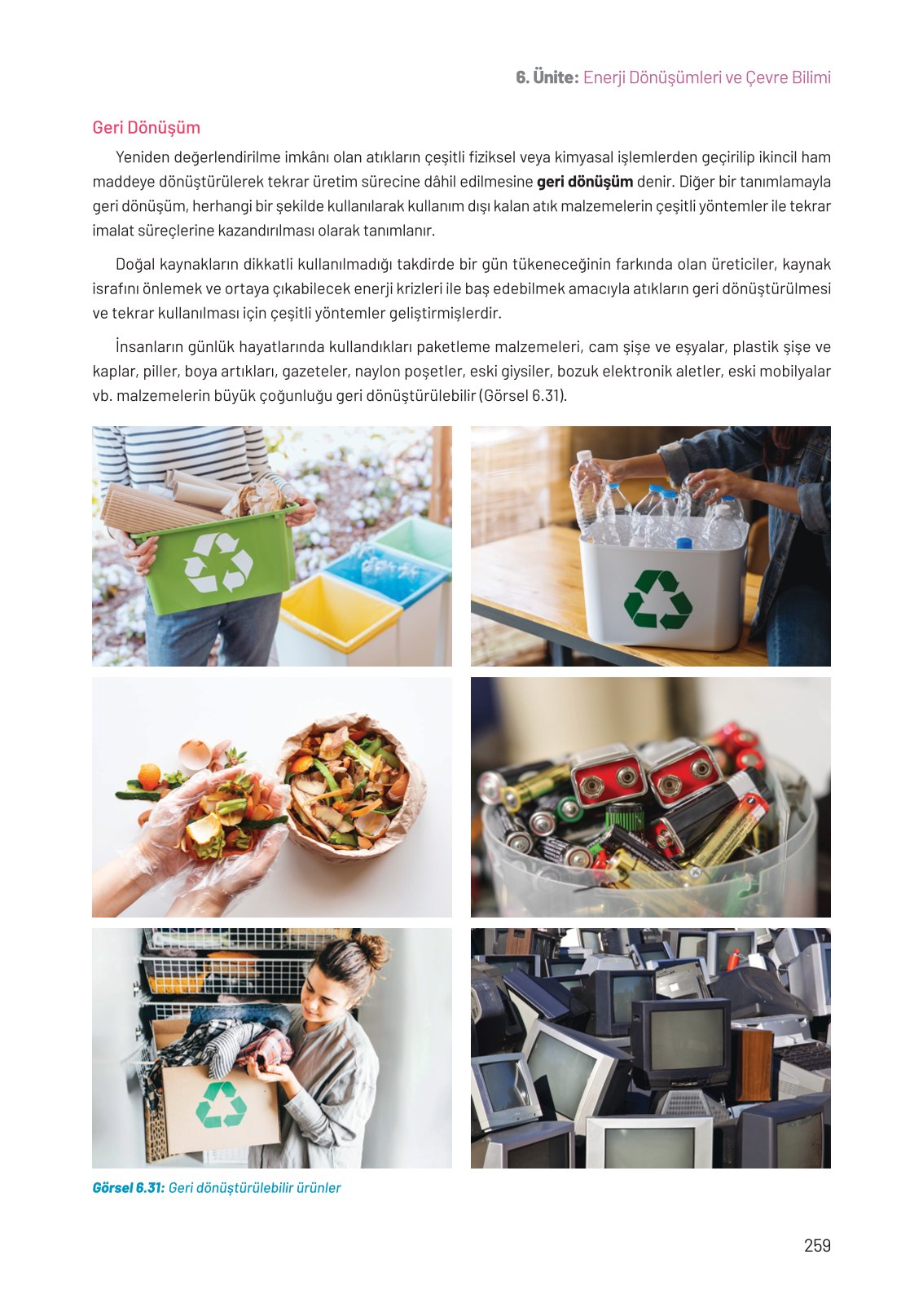 8. Sınıf Fen Bilimleri Ders Kitabı Hecce Yayınları Sayfa 259 Cevapları