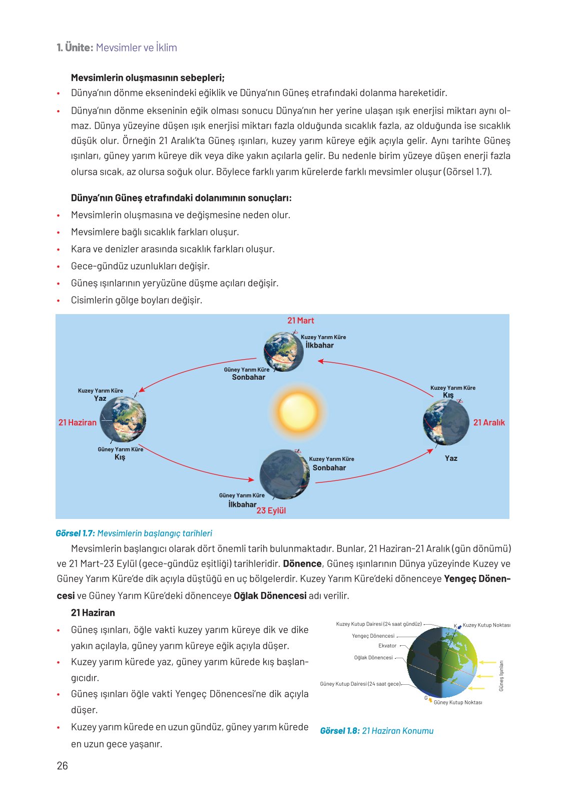 8. Sınıf Fen Bilimleri Ders Kitabı Hecce Yayınları Sayfa 26 Cevapları