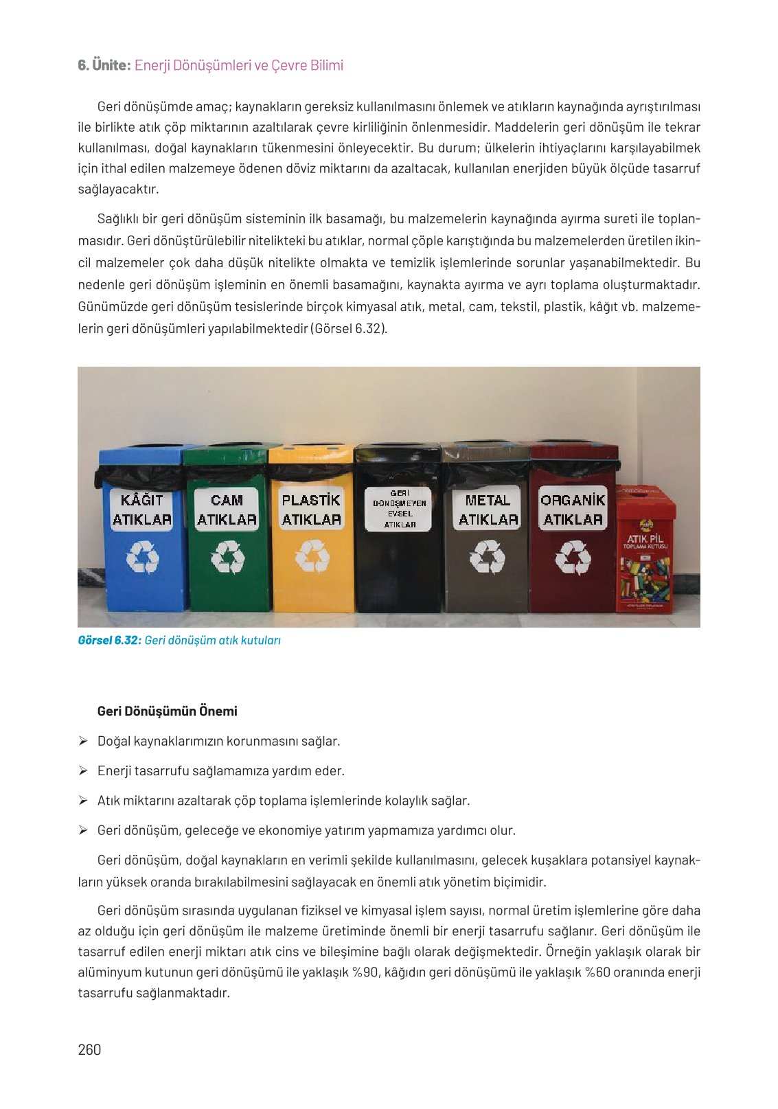 8. Sınıf Fen Bilimleri Ders Kitabı Hecce Yayınları Sayfa 260 Cevapları