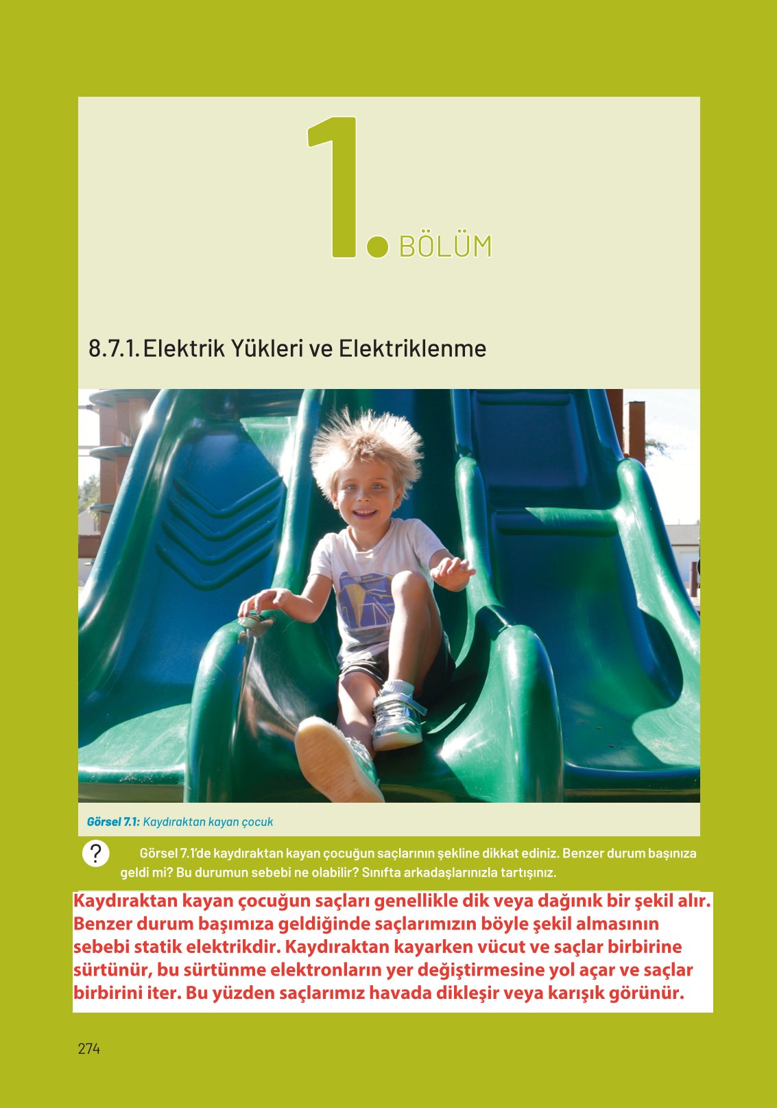 8. Sınıf Fen Bilimleri Ders Kitabı Hecce Yayınları Sayfa 274 Cevapları