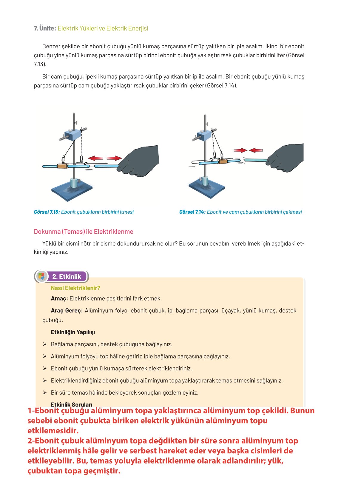 8. Sınıf Fen Bilimleri Ders Kitabı Hecce Yayınları Sayfa 280 Cevapları