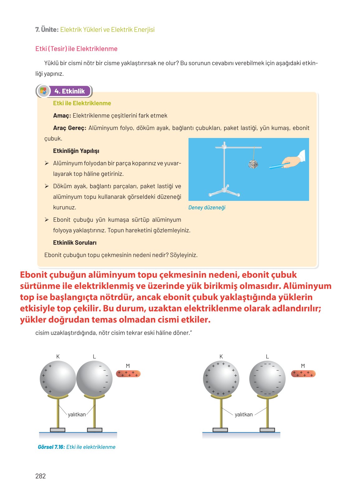8. Sınıf Fen Bilimleri Ders Kitabı Hecce Yayınları Sayfa 282 Cevapları