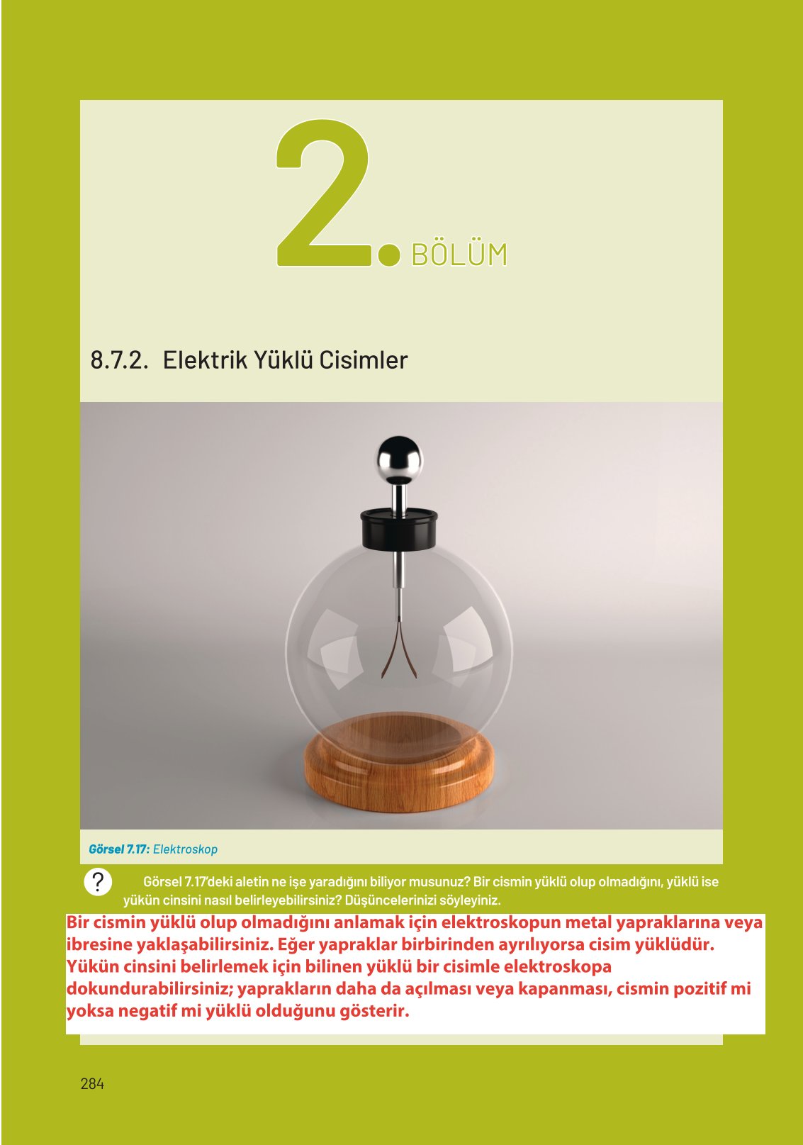 8. Sınıf Fen Bilimleri Ders Kitabı Hecce Yayınları Sayfa 284 Cevapları