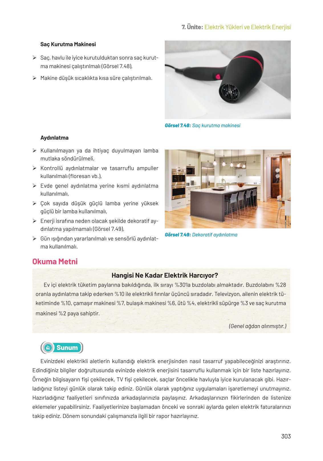 8. Sınıf Fen Bilimleri Ders Kitabı Hecce Yayınları Sayfa 303 Cevapları