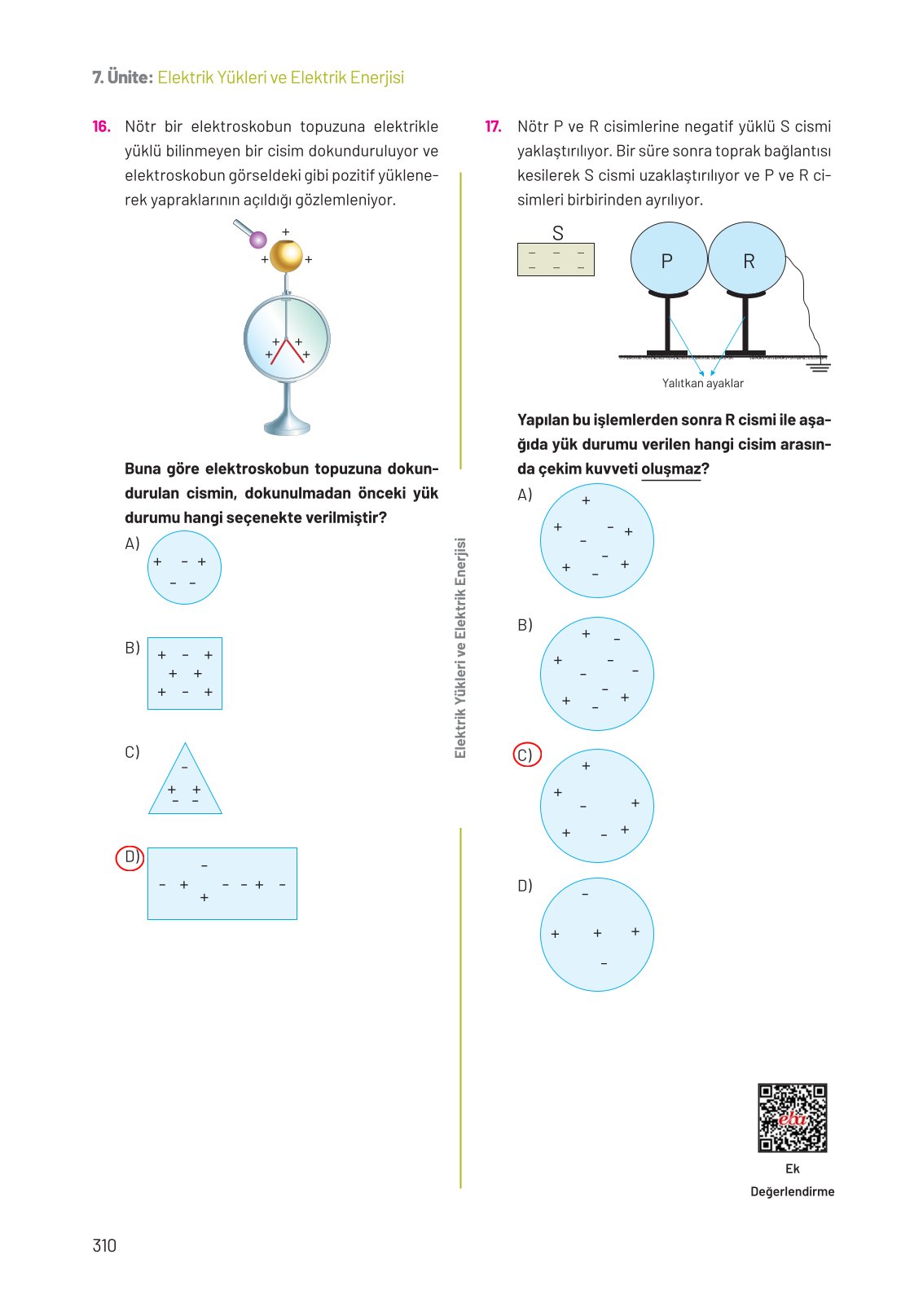 8. Sınıf Fen Bilimleri Ders Kitabı Hecce Yayınları Sayfa 310 Cevapları