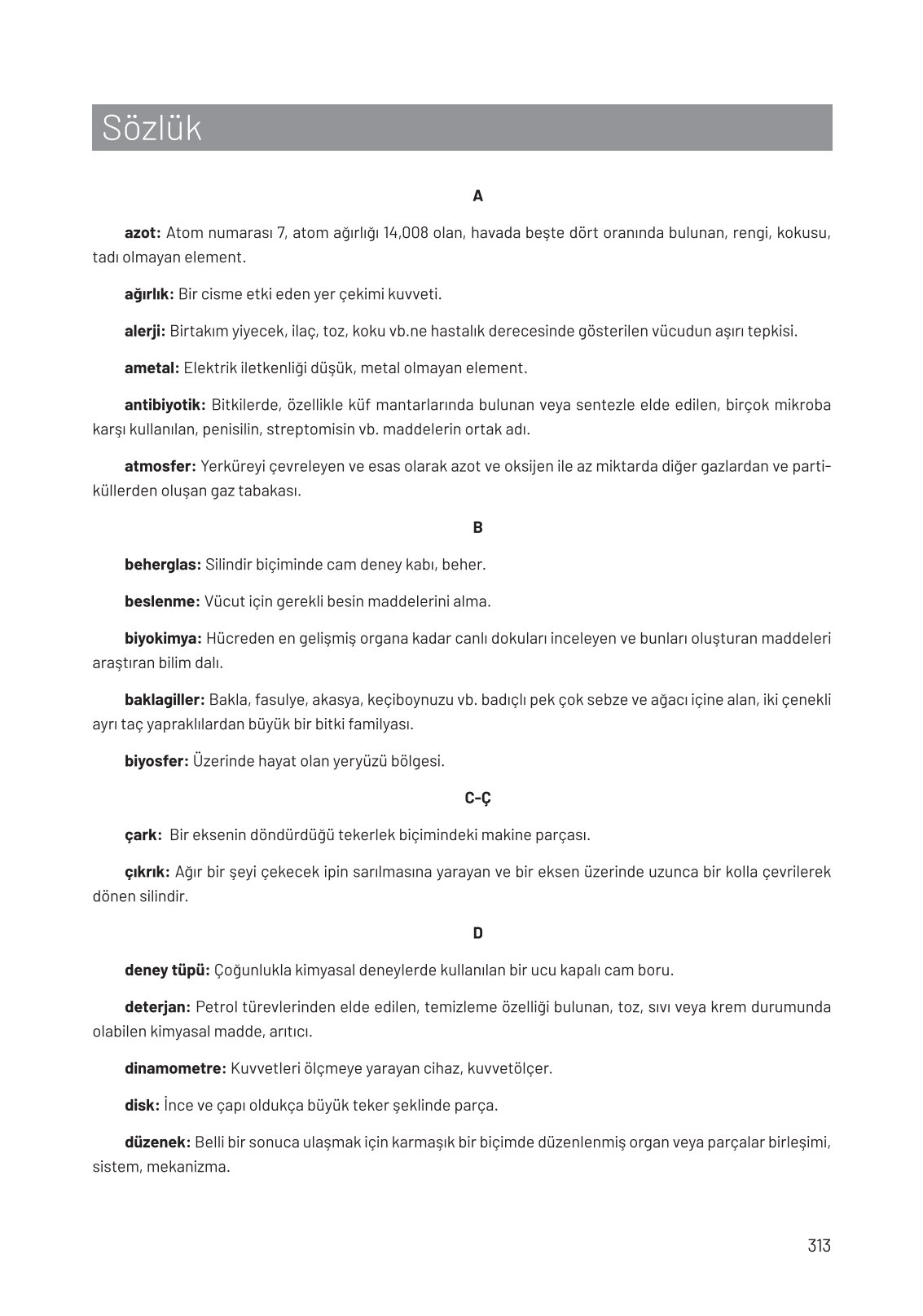 8. Sınıf Fen Bilimleri Ders Kitabı Hecce Yayınları Sayfa 313 Cevapları