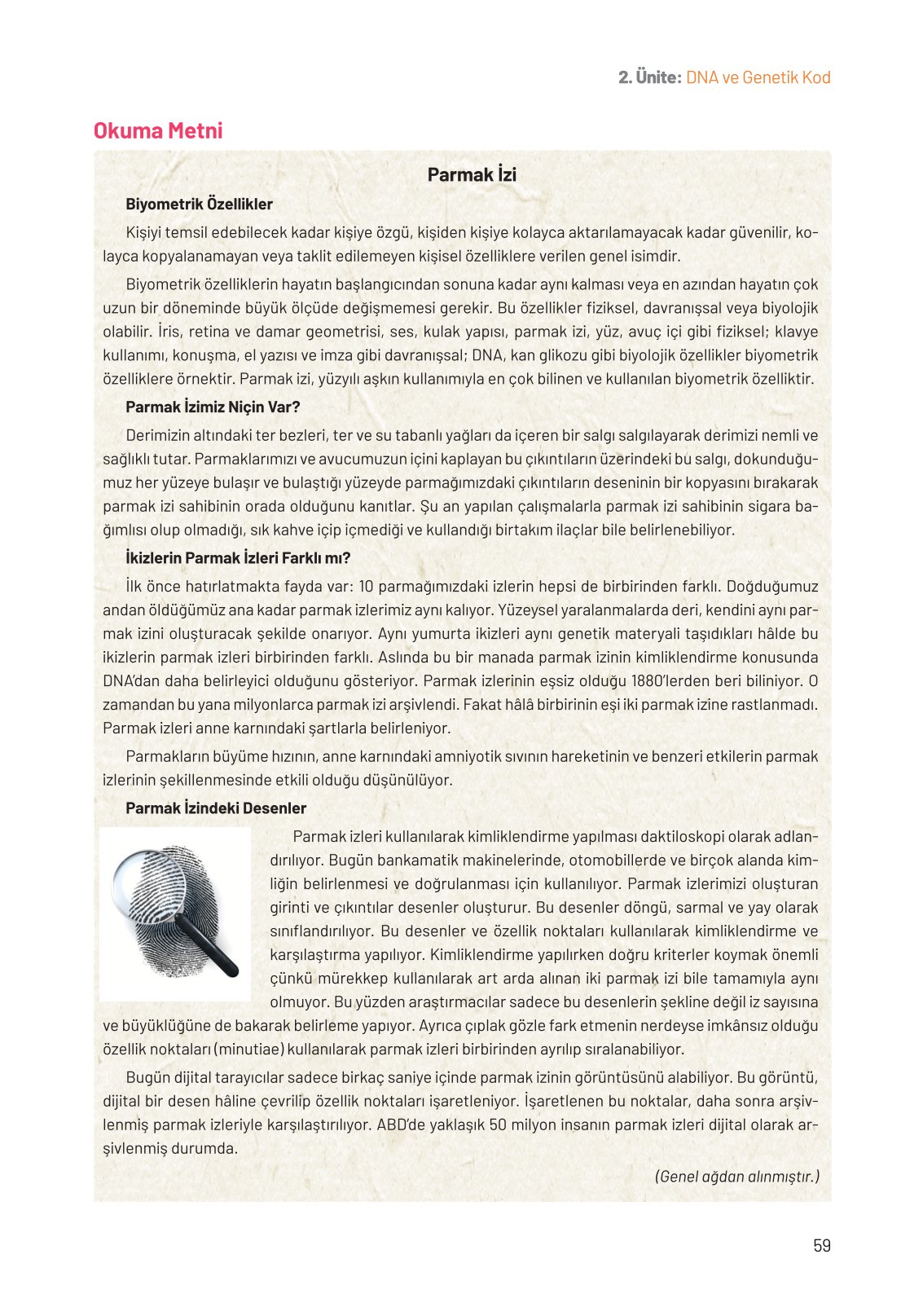 8. Sınıf Fen Bilimleri Ders Kitabı Hecce Yayınları Sayfa 59 Cevapları