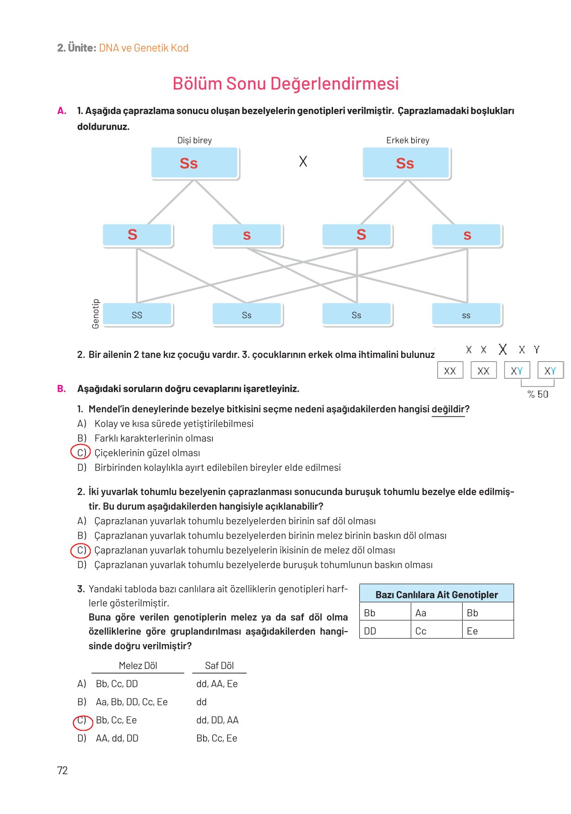 8. Sınıf Fen Bilimleri Ders Kitabı Hecce Yayınları Sayfa 72 Cevapları