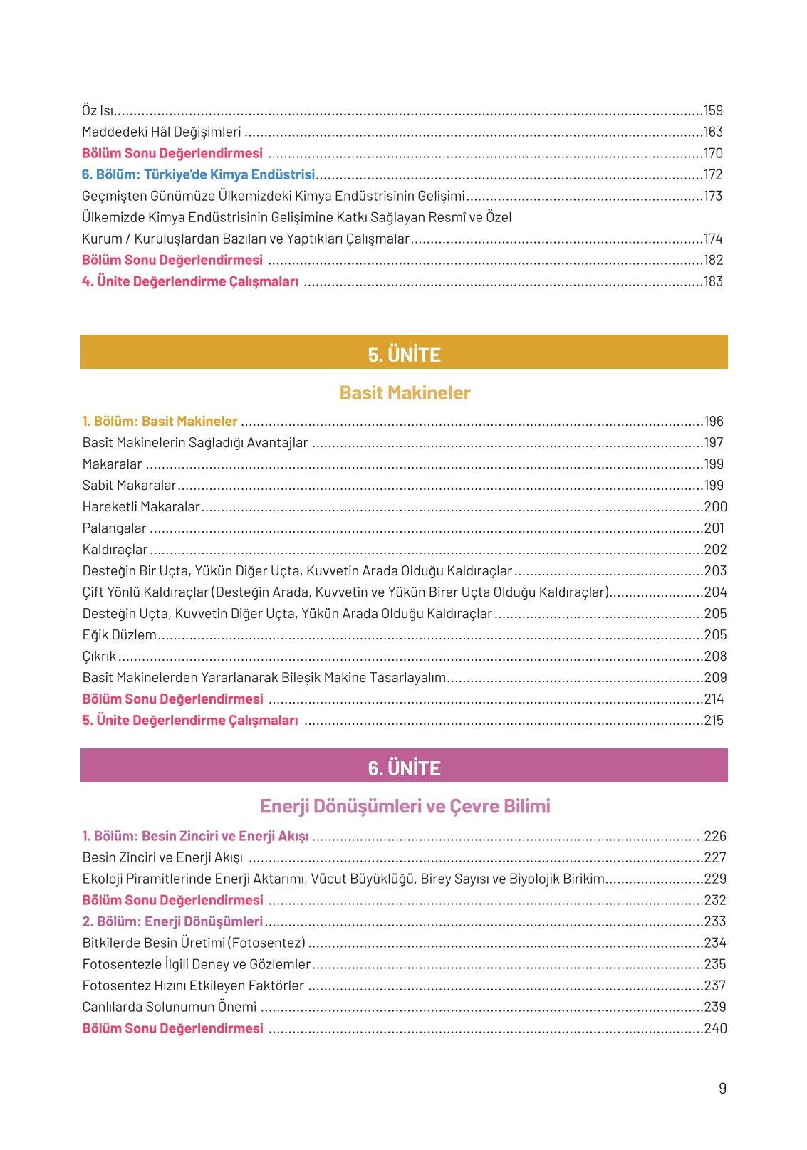 8. Sınıf Fen Bilimleri Ders Kitabı Hecce Yayınları Sayfa 9 Cevapları