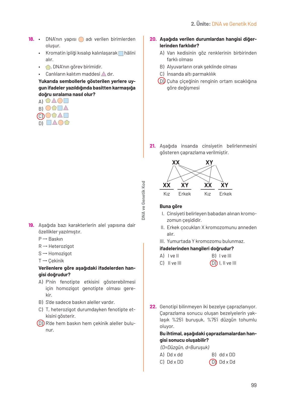 8. Sınıf Fen Bilimleri Ders Kitabı Hecce Yayınları Sayfa 99 Cevapları
