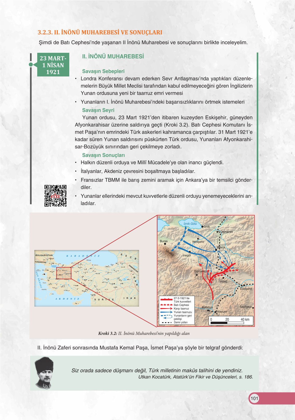 8. Sınıf İnkılap Tarihi Ve Atatürkçülük Ders Kitabı Ders Destek Yayınları Sayfa 101 Cevapları
