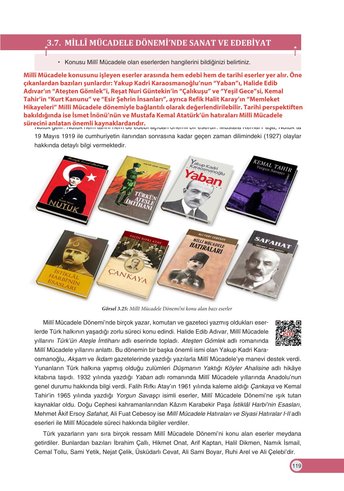 8. Sınıf İnkılap Tarihi Ve Atatürkçülük Ders Kitabı Ders Destek Yayınları Sayfa 119 Cevapları