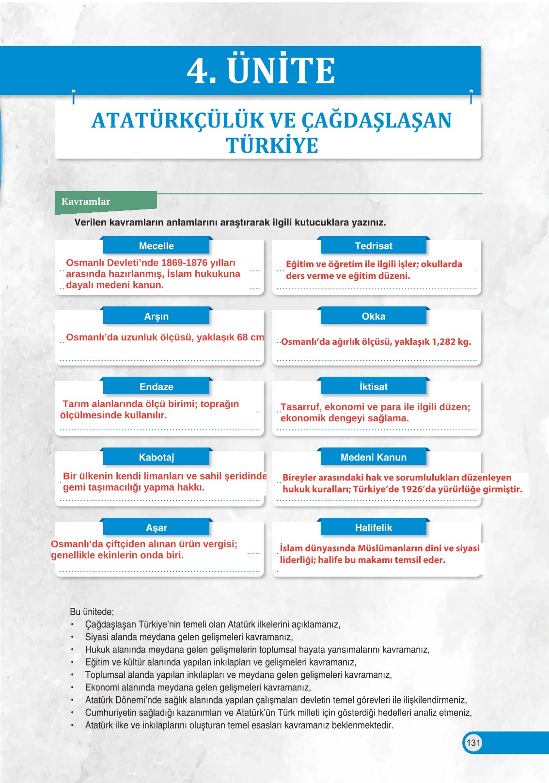 8. Sınıf İnkılap Tarihi Ve Atatürkçülük Ders Kitabı Ders Destek Yayınları Sayfa 131 Cevapları