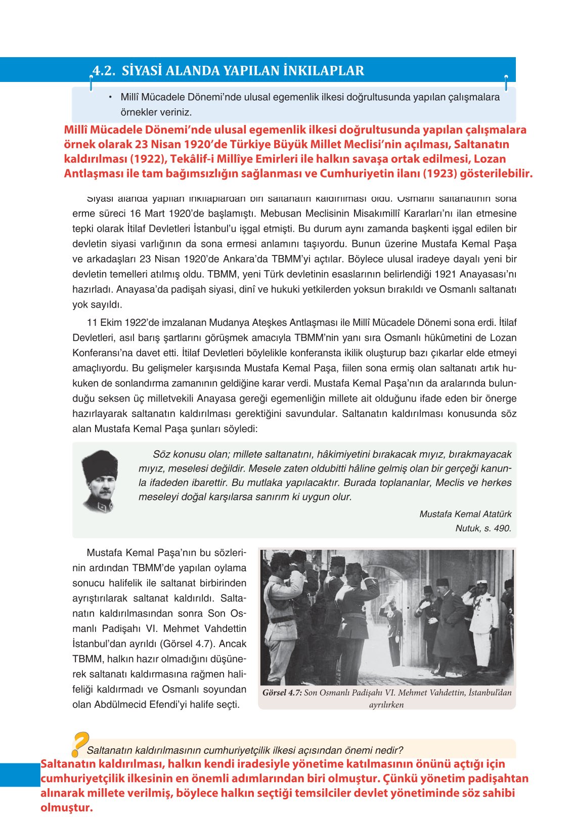 8. Sınıf İnkılap Tarihi Ve Atatürkçülük Ders Kitabı Ders Destek Yayınları Sayfa 136 Cevapları