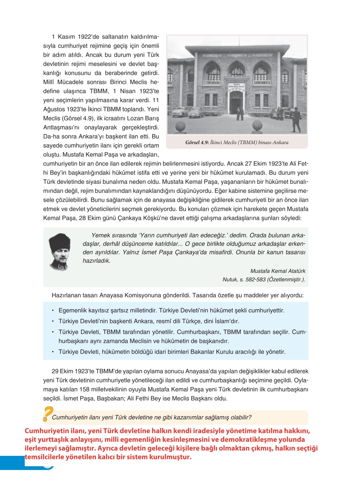 8. Sınıf İnkılap Tarihi Ve Atatürkçülük Ders Kitabı Ders Destek Yayınları Sayfa 138 Cevapları