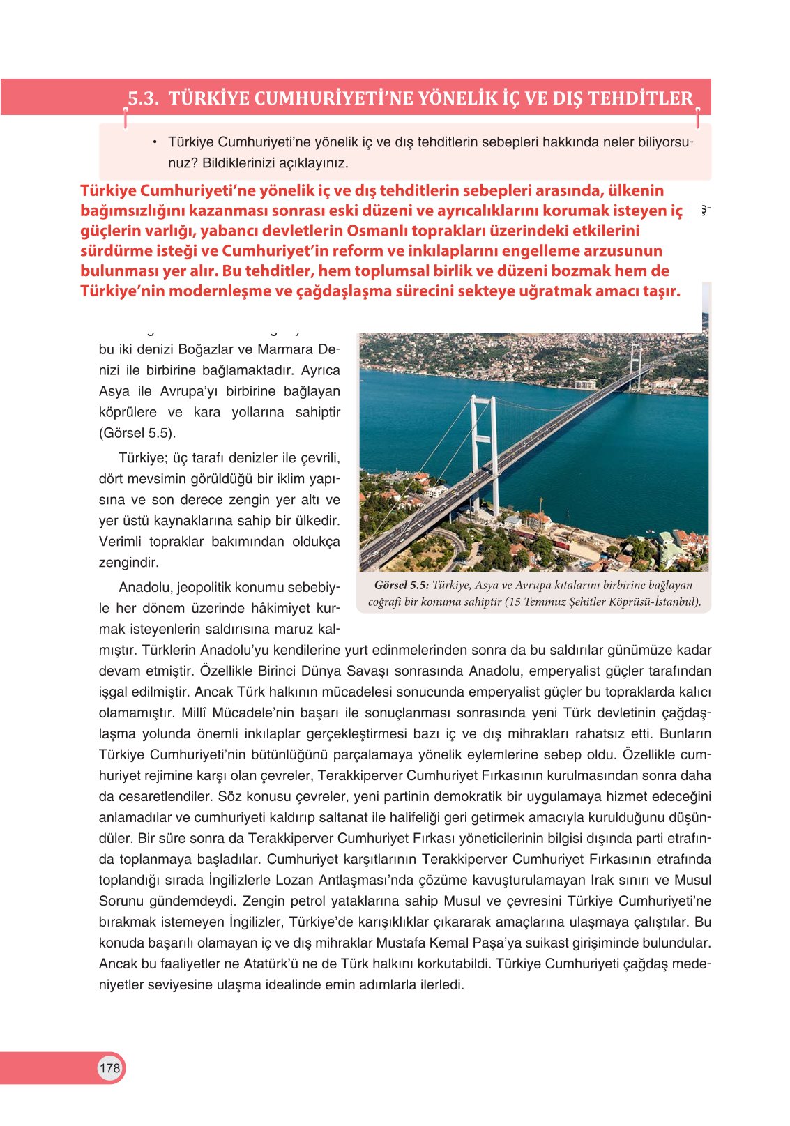 8. Sınıf İnkılap Tarihi Ve Atatürkçülük Ders Kitabı Ders Destek Yayınları Sayfa 178 Cevapları